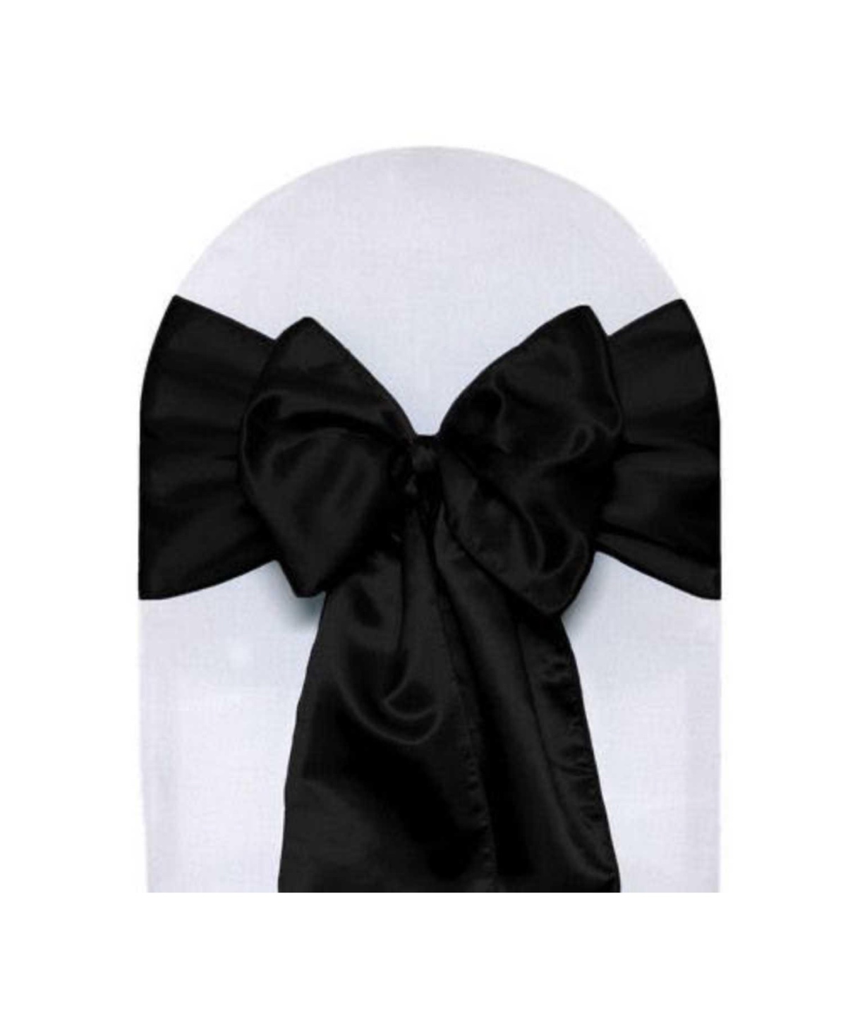 140 Black Satin Chair Sashes