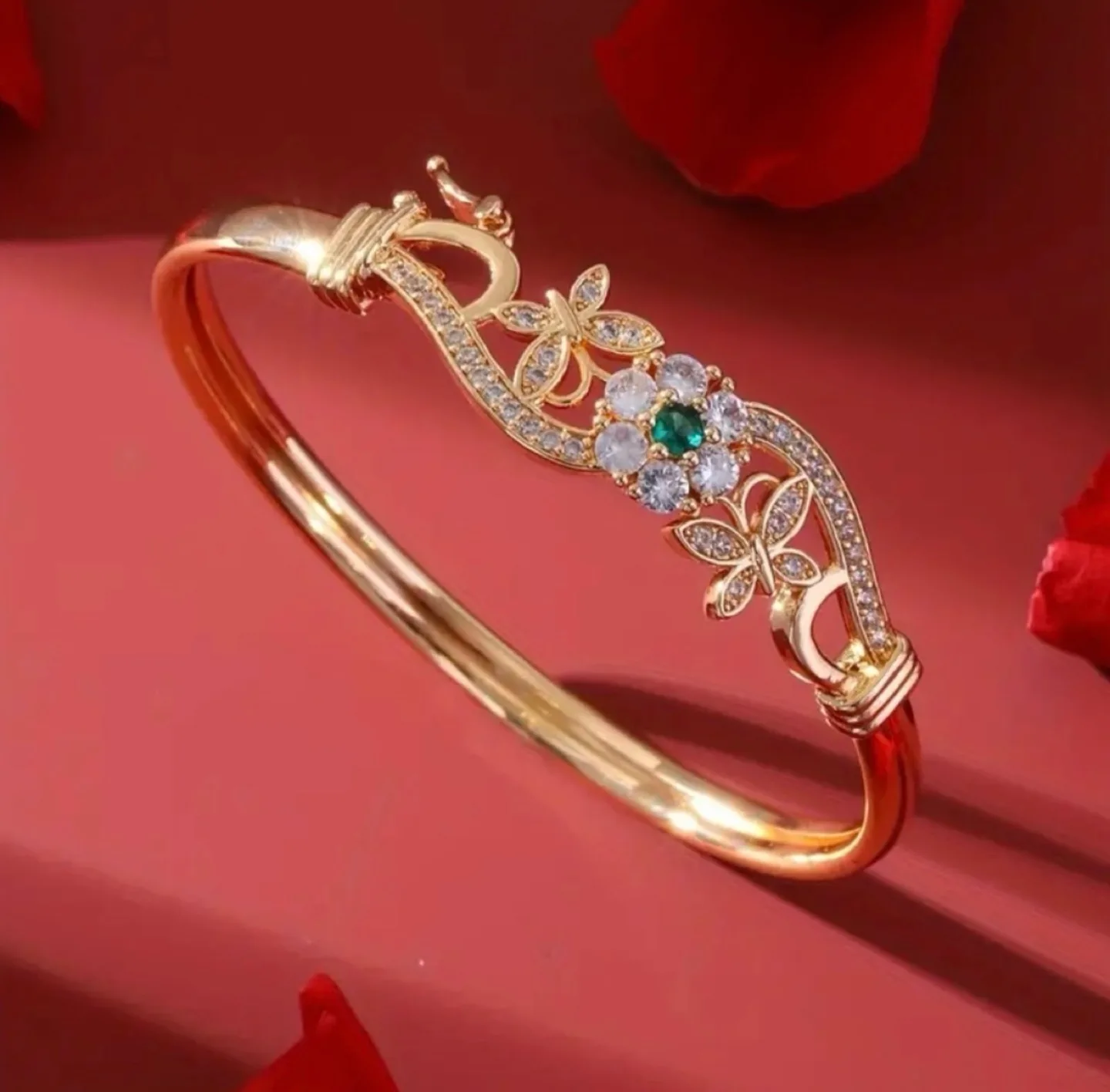 Gold Tone Bangle Bracelet image indicator(2)