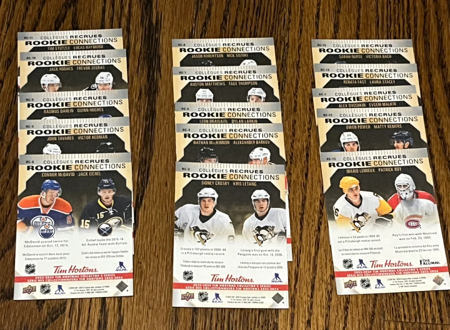 Tim Hortons 2024 Duos Hockey Cards Rookie Connections Full Set image indicator(3)