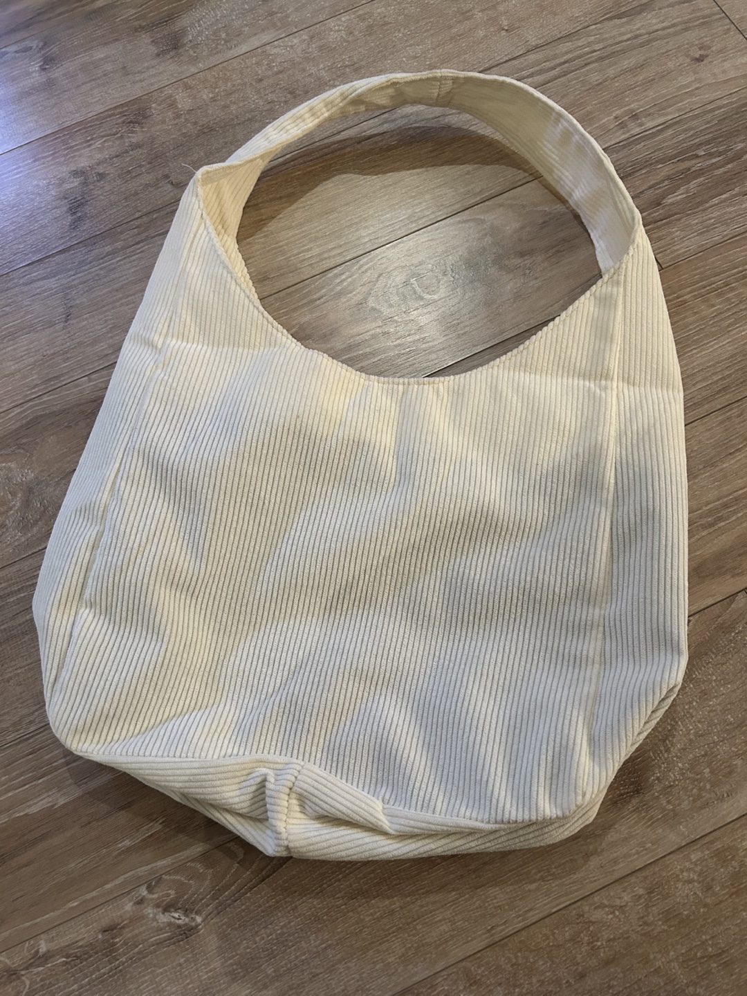 Cream Corduroy Tote Bag