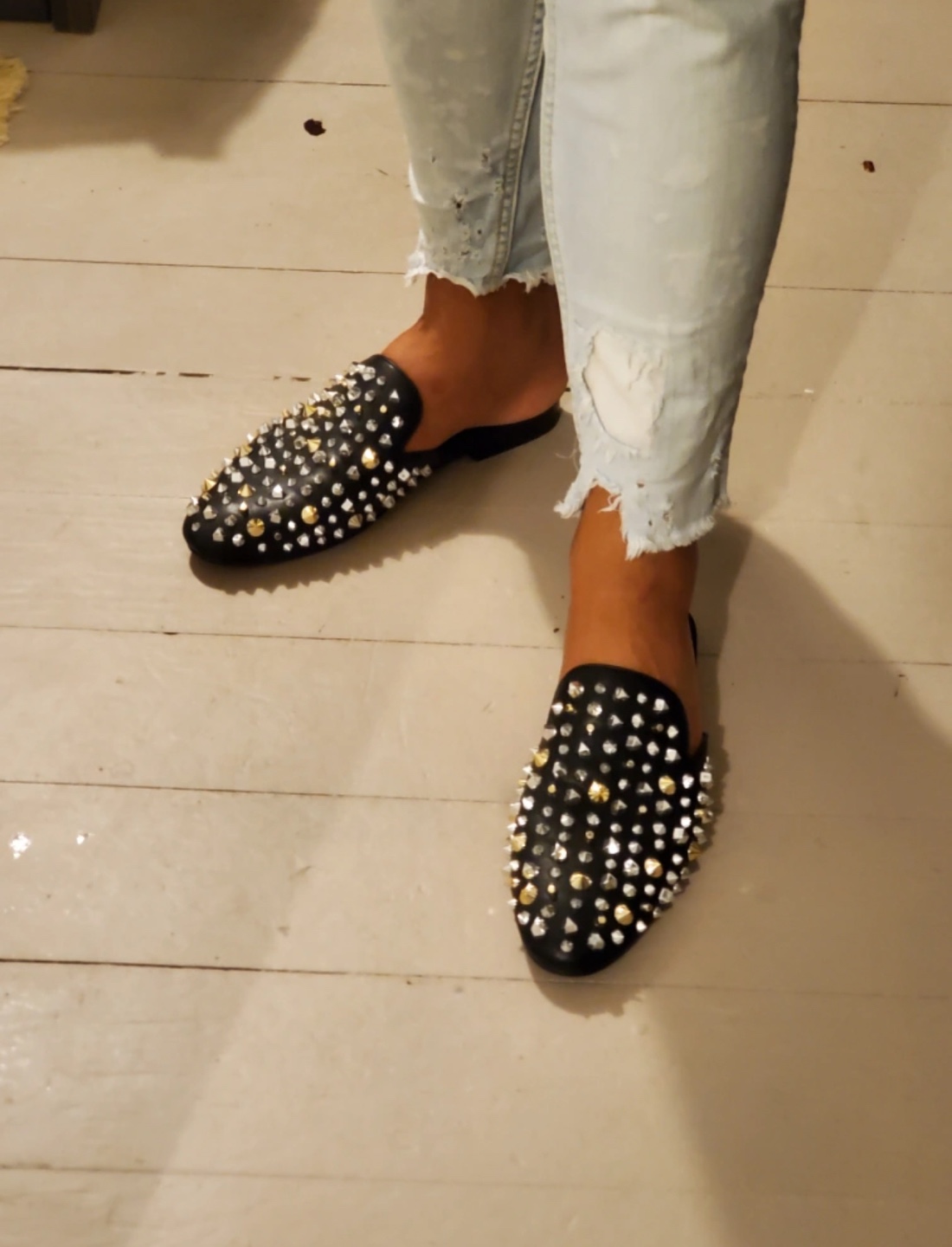 Saks Fifth Avenue Studded Mules - photo 2