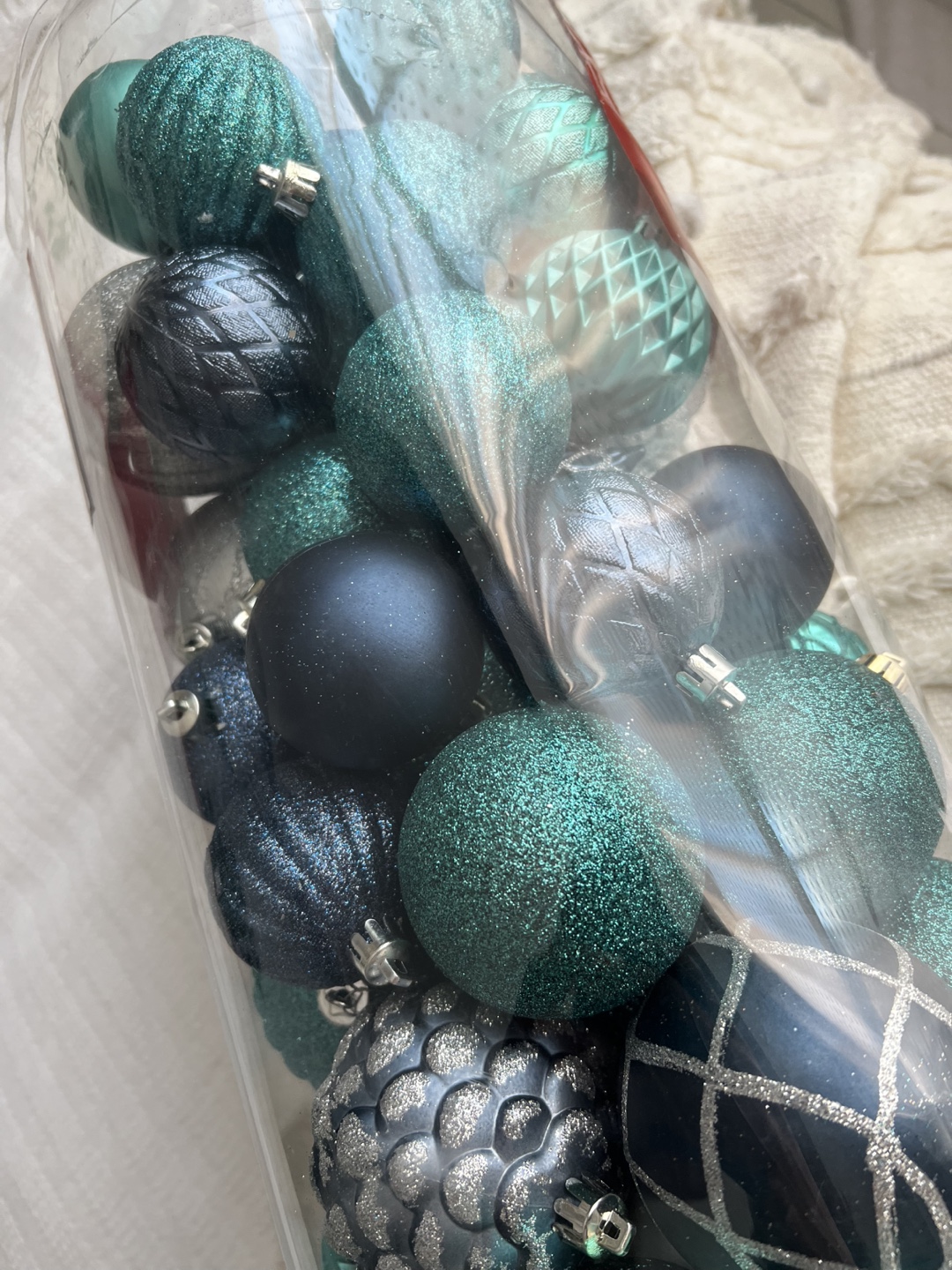Christmas Ornaments in Teal, Silver and Navy Blue - photo 5