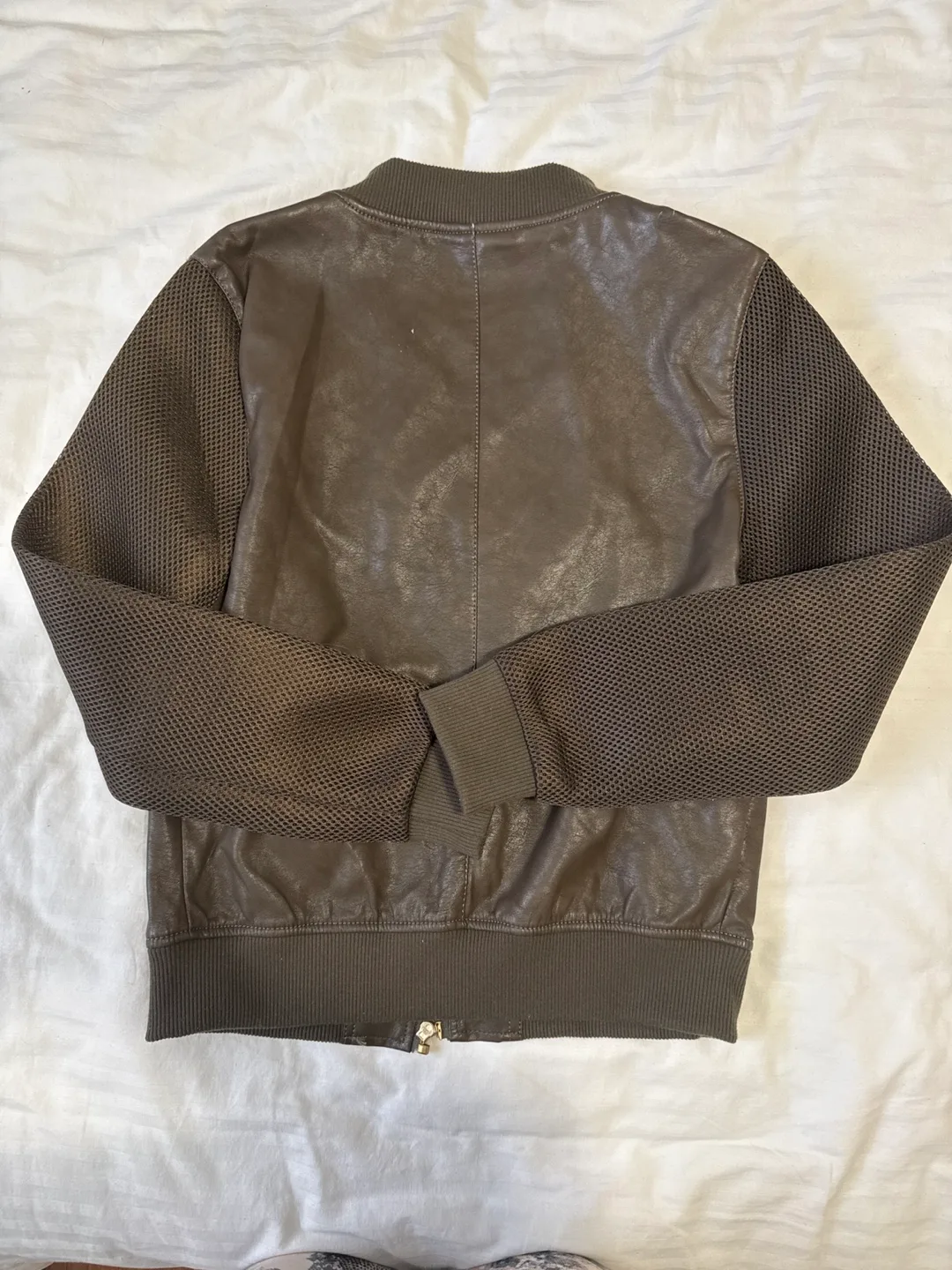 Faux Leather Bomber Jacket image indicator(2)