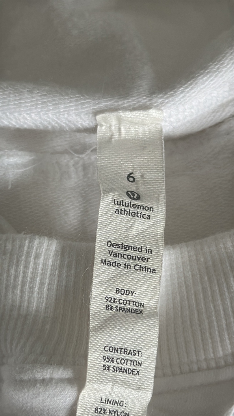 Lululemon White Sleeveless Hoodie Size 6 - photo 4