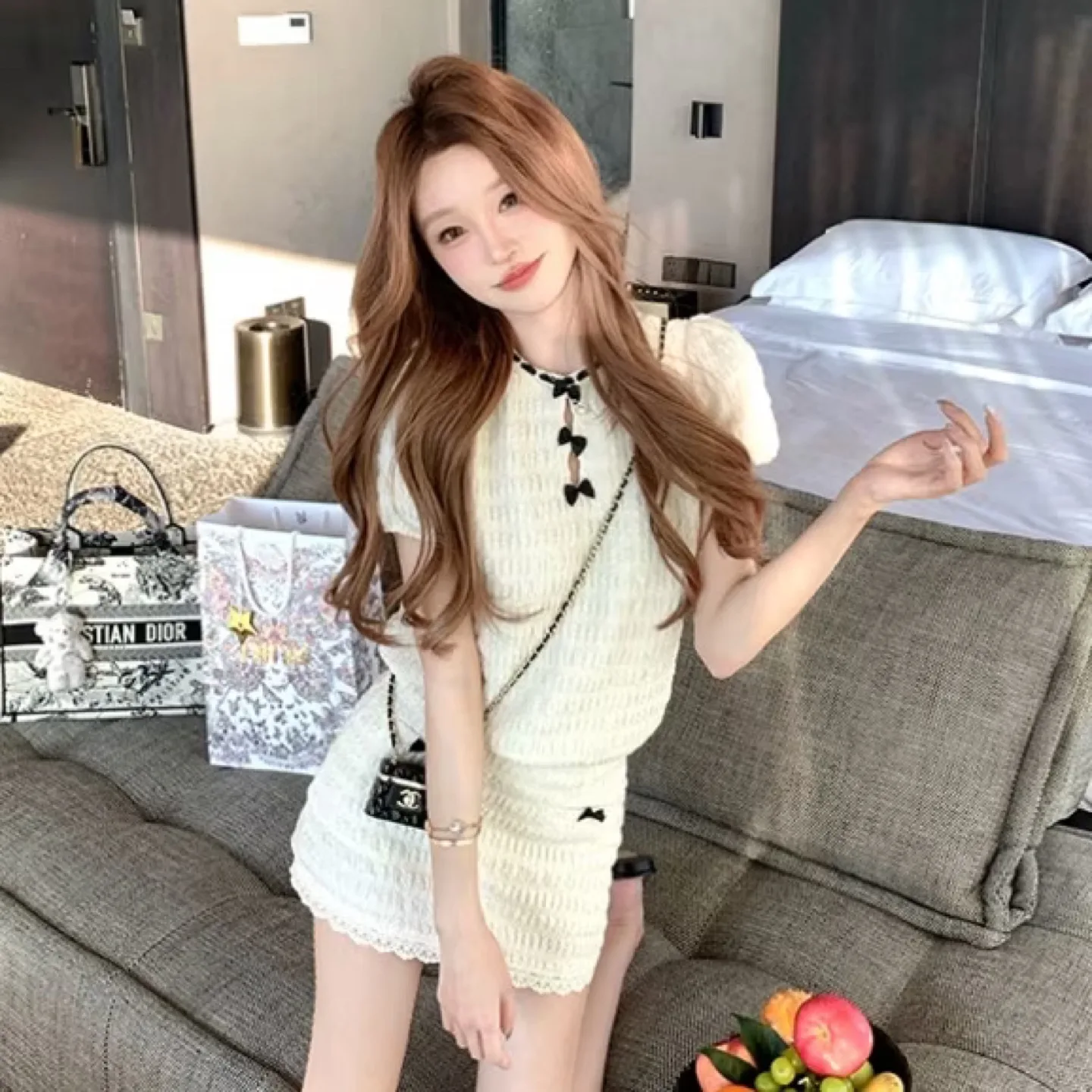 White Knit Two Piece Set thumbnail
