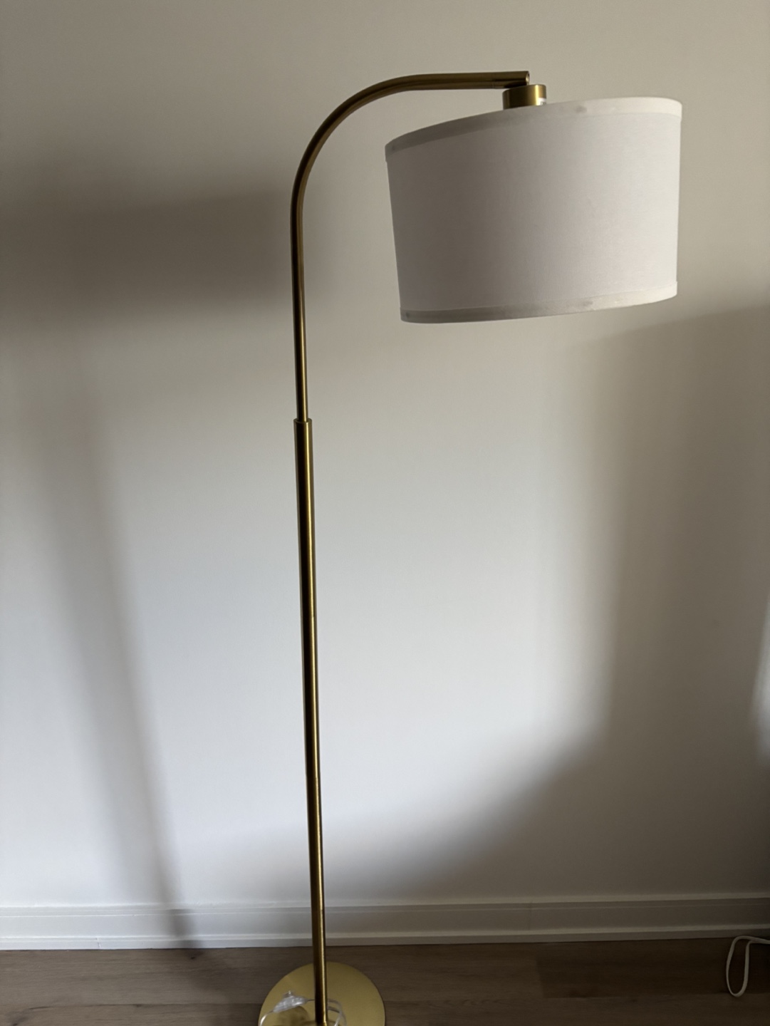 Gold Floor Lamp with White Shade - photo 2