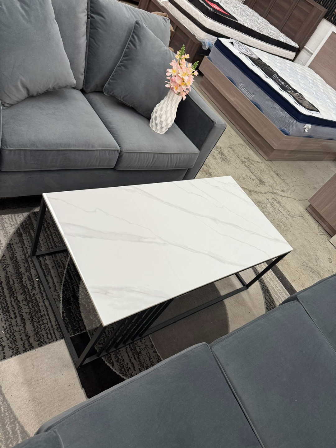 White Marble Top Coffee Table - photo 2