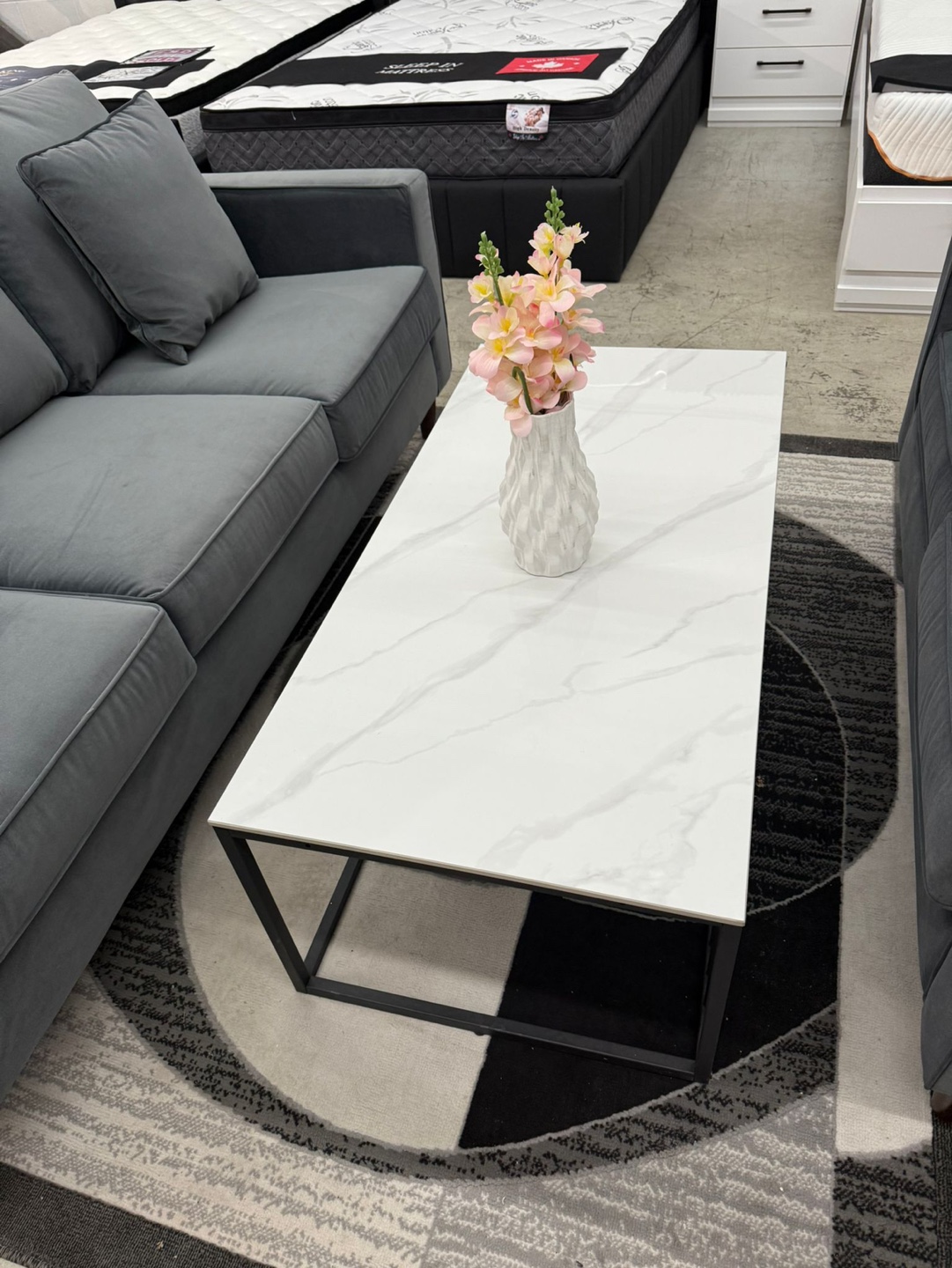 White Marble Top Coffee Table