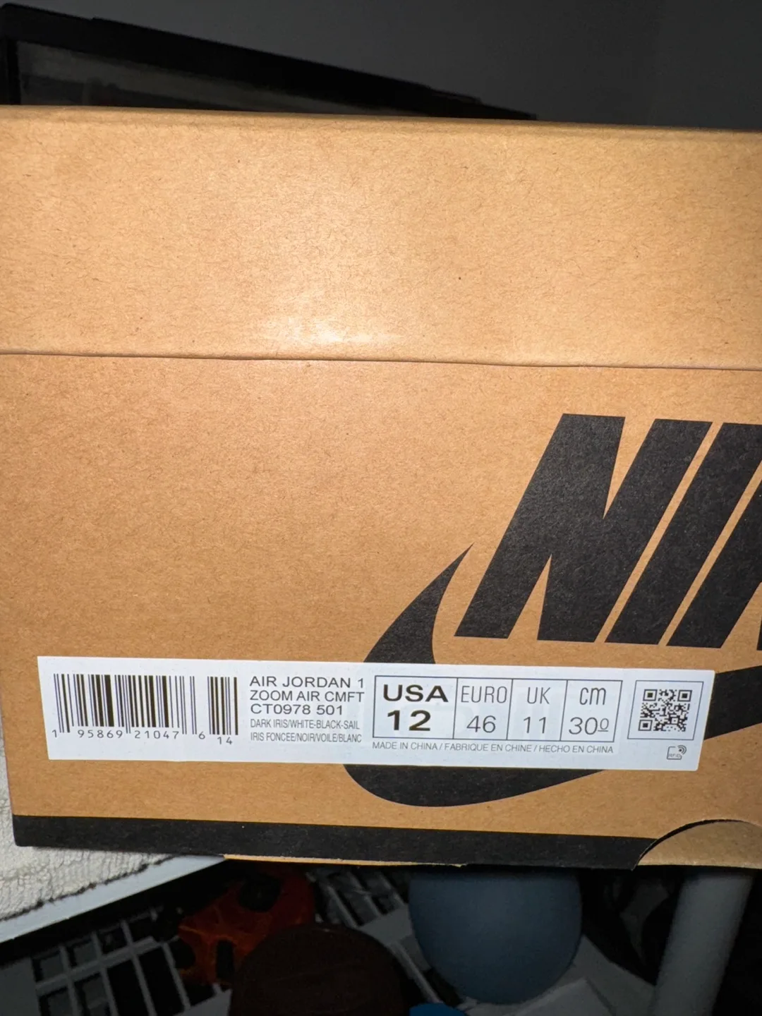 Nike Air Jordan 1 Zoom CMFT Crater Purple Men's 13 image indicator(2)