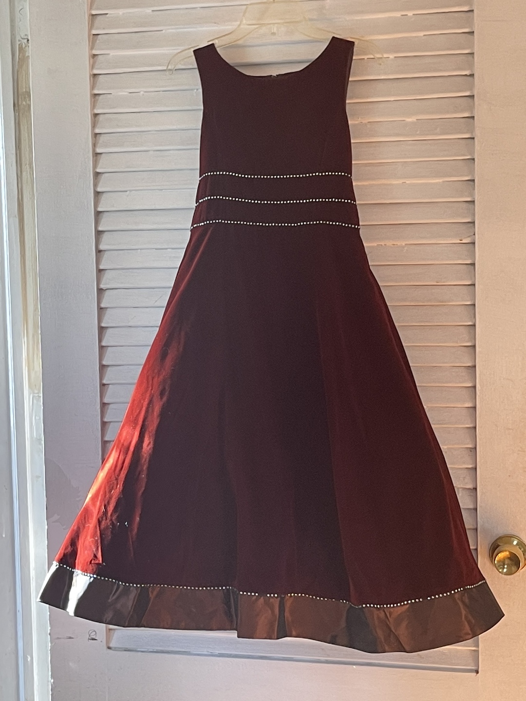 #ThriftyPicks Burgundy Velvet Dress with Rhinestone Detail - photo 2