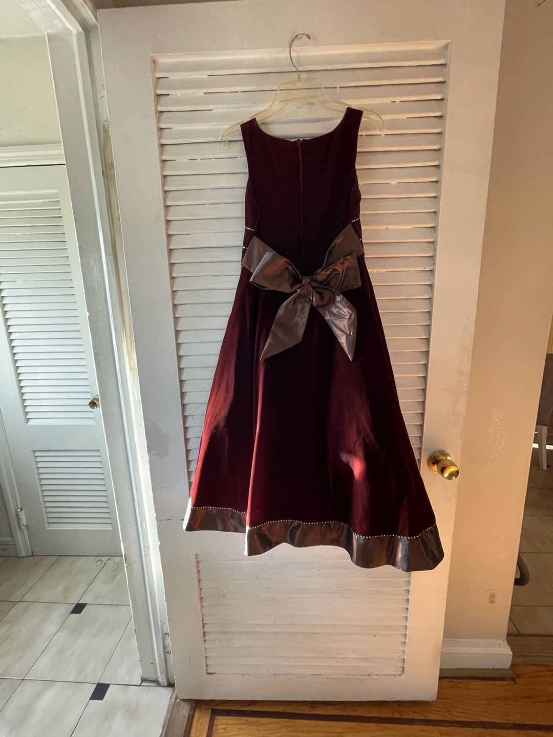 #ThriftyPicks Burgundy Velvet Dress with Rhinestone Detail - photo 5
