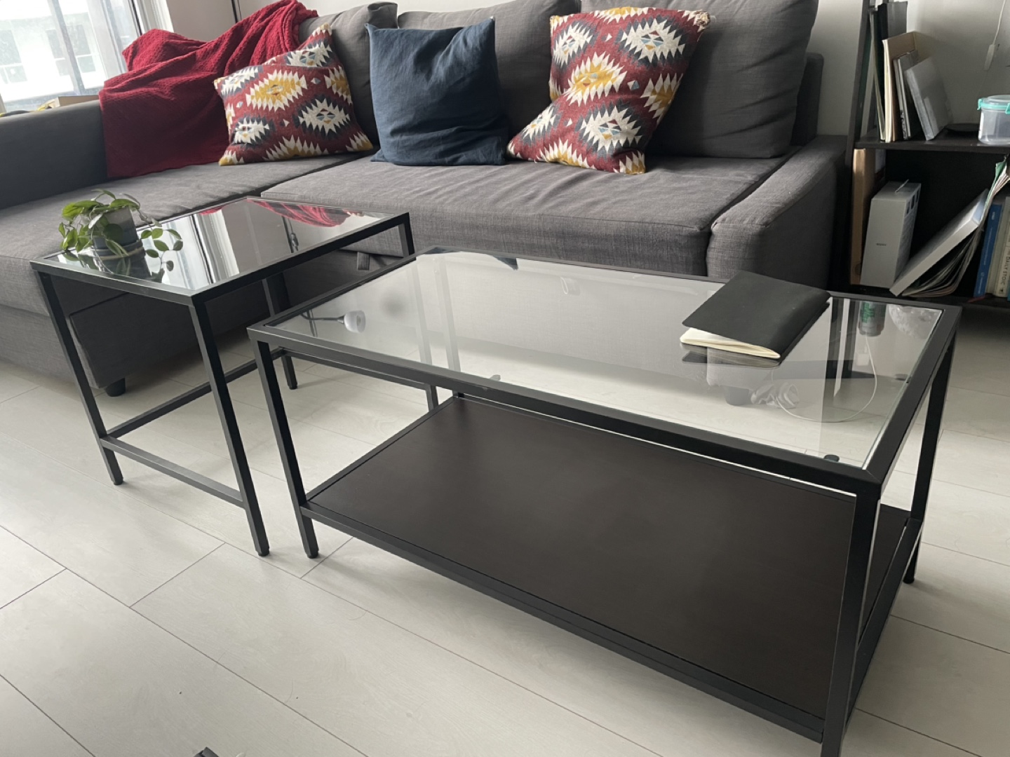 IKEA Glass Top Coffee Table Set - photo 3