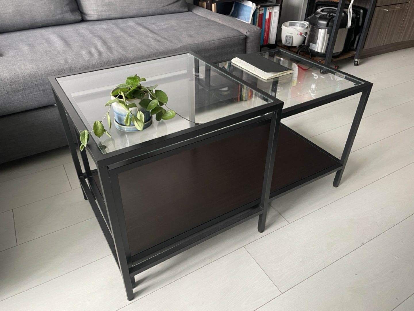 IKEA Glass Top Coffee Table Set