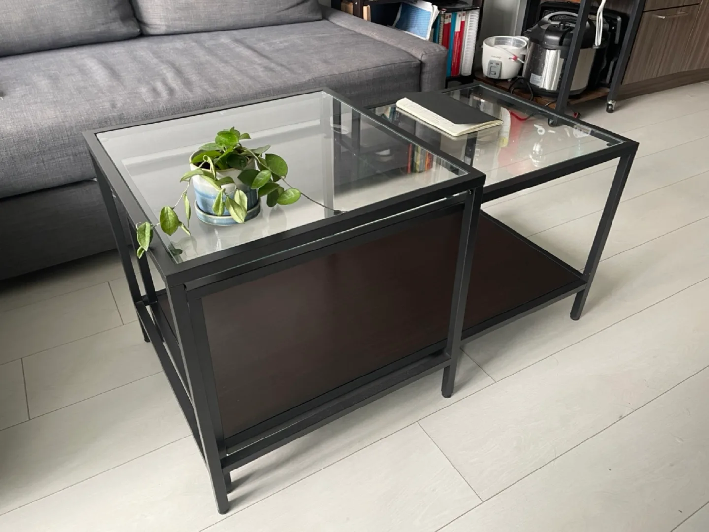 IKEA Glass Top Coffee Table Set thumbnail