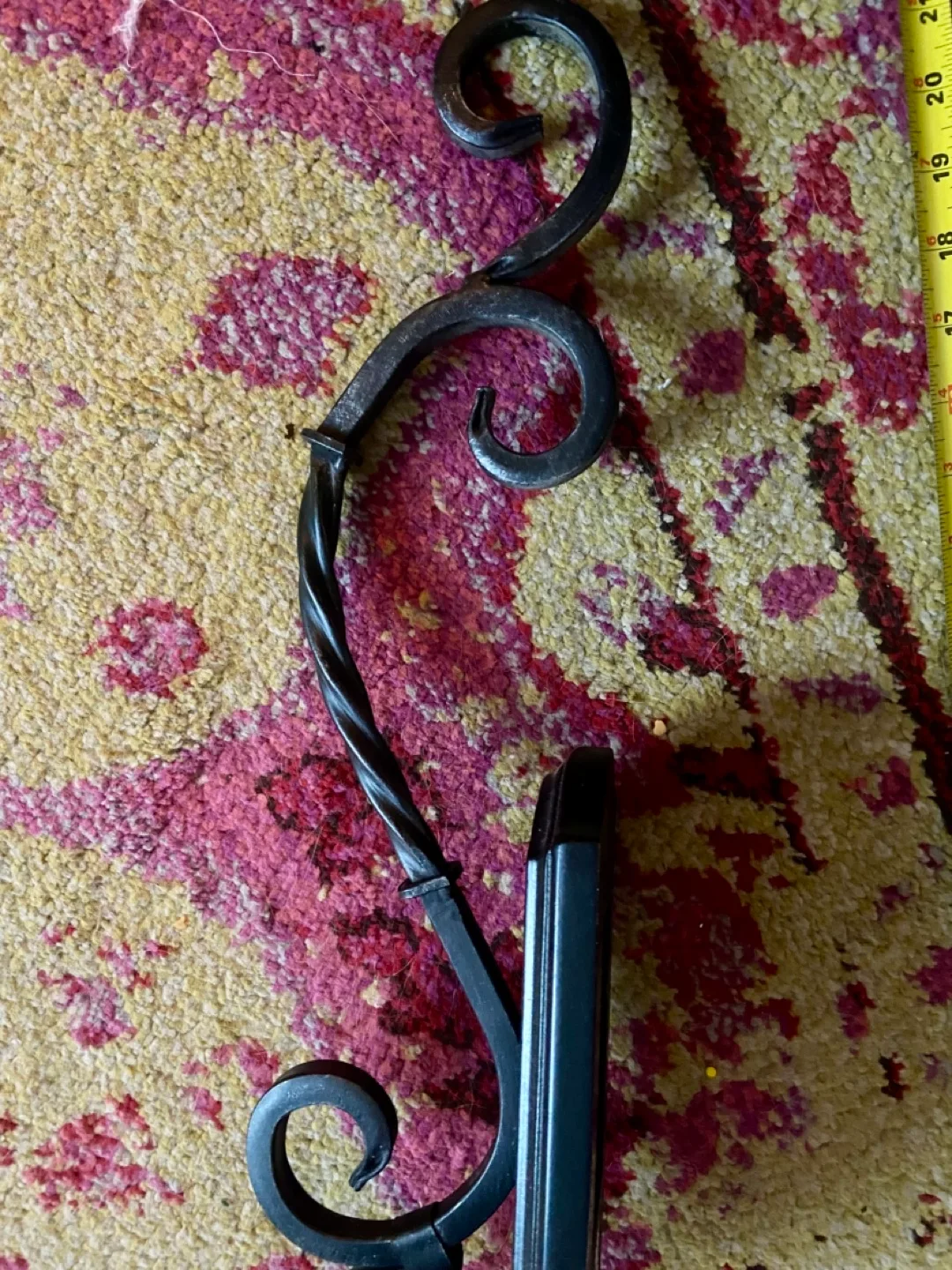 Spanish vintage Black Metal Wall Candle Holders image indicator(5)