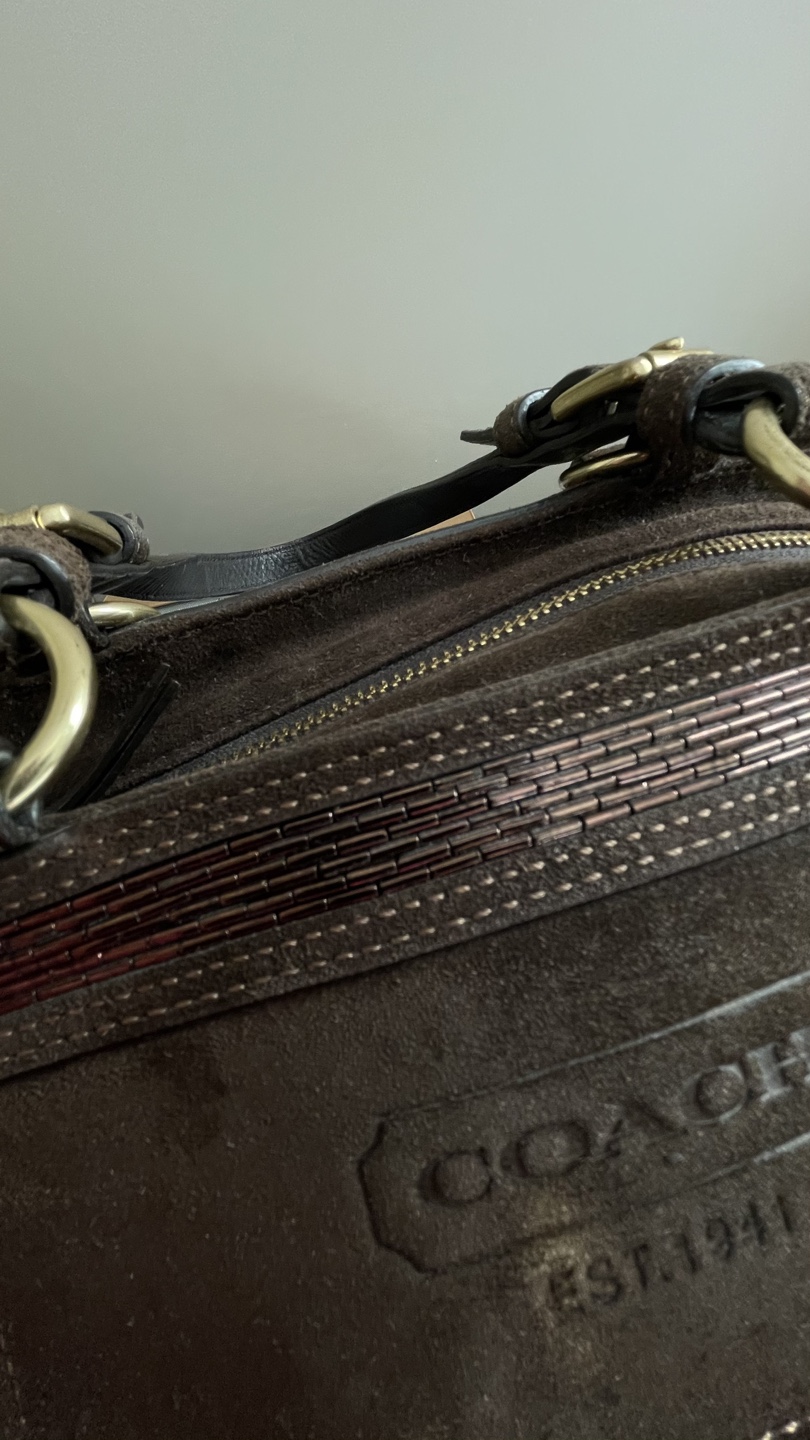 Coach Brown Suede Tote Bag  #ThriftyPicks - photo 3