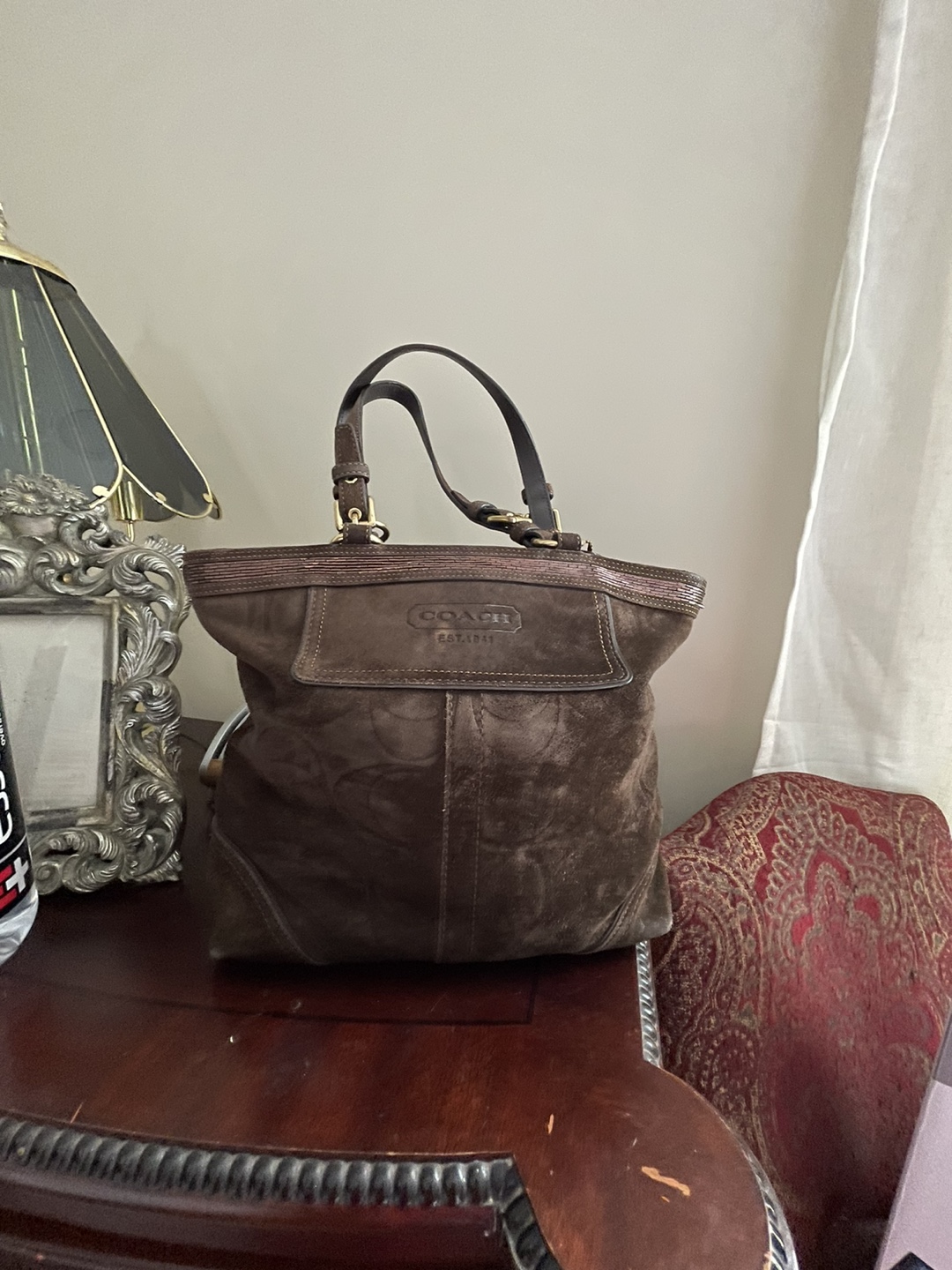 Coach Brown Suede Tote Bag  #ThriftyPicks - photo 2