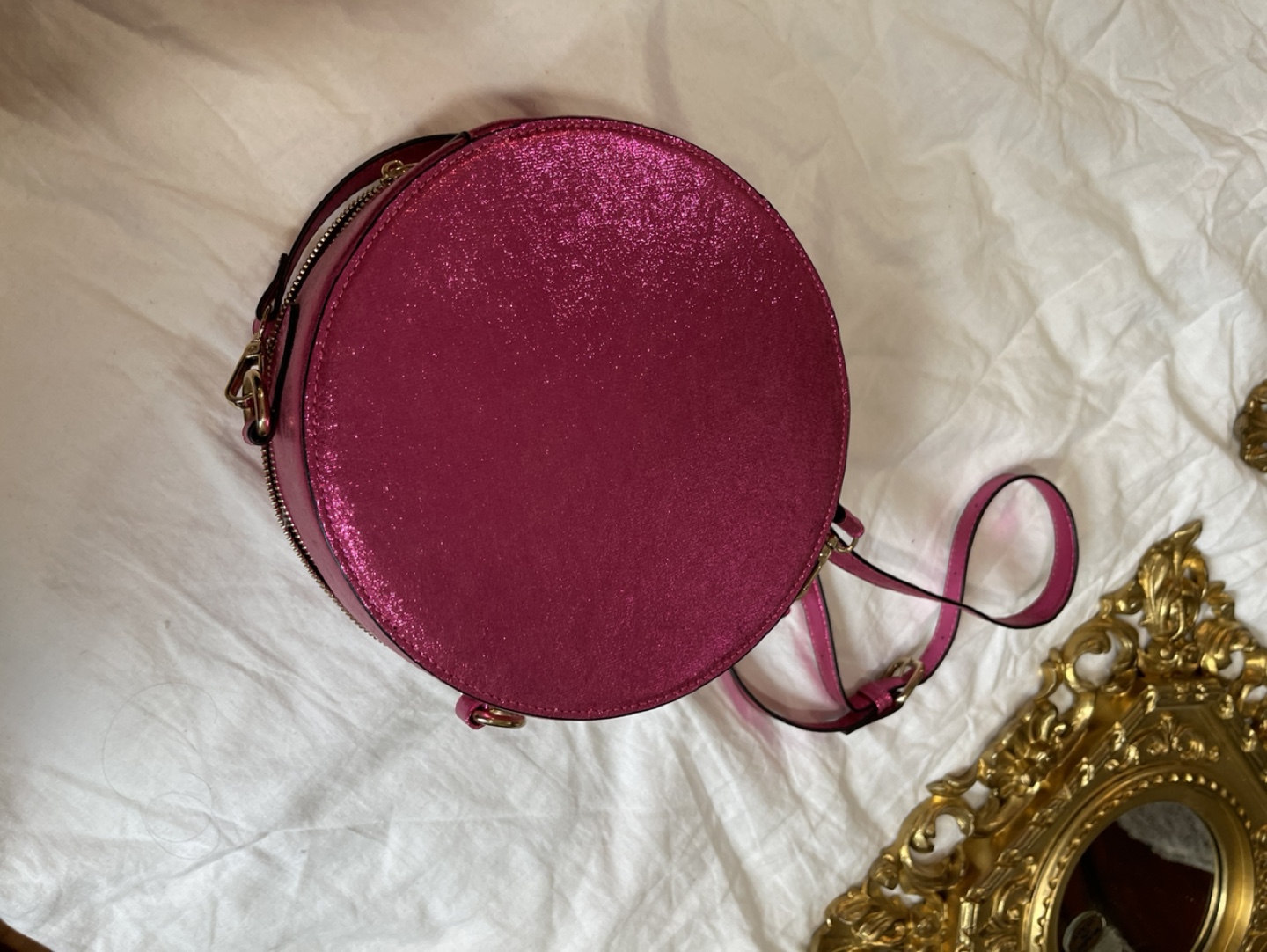Pink Circle Bag with Flower  #ThriftyPicks - photo 3