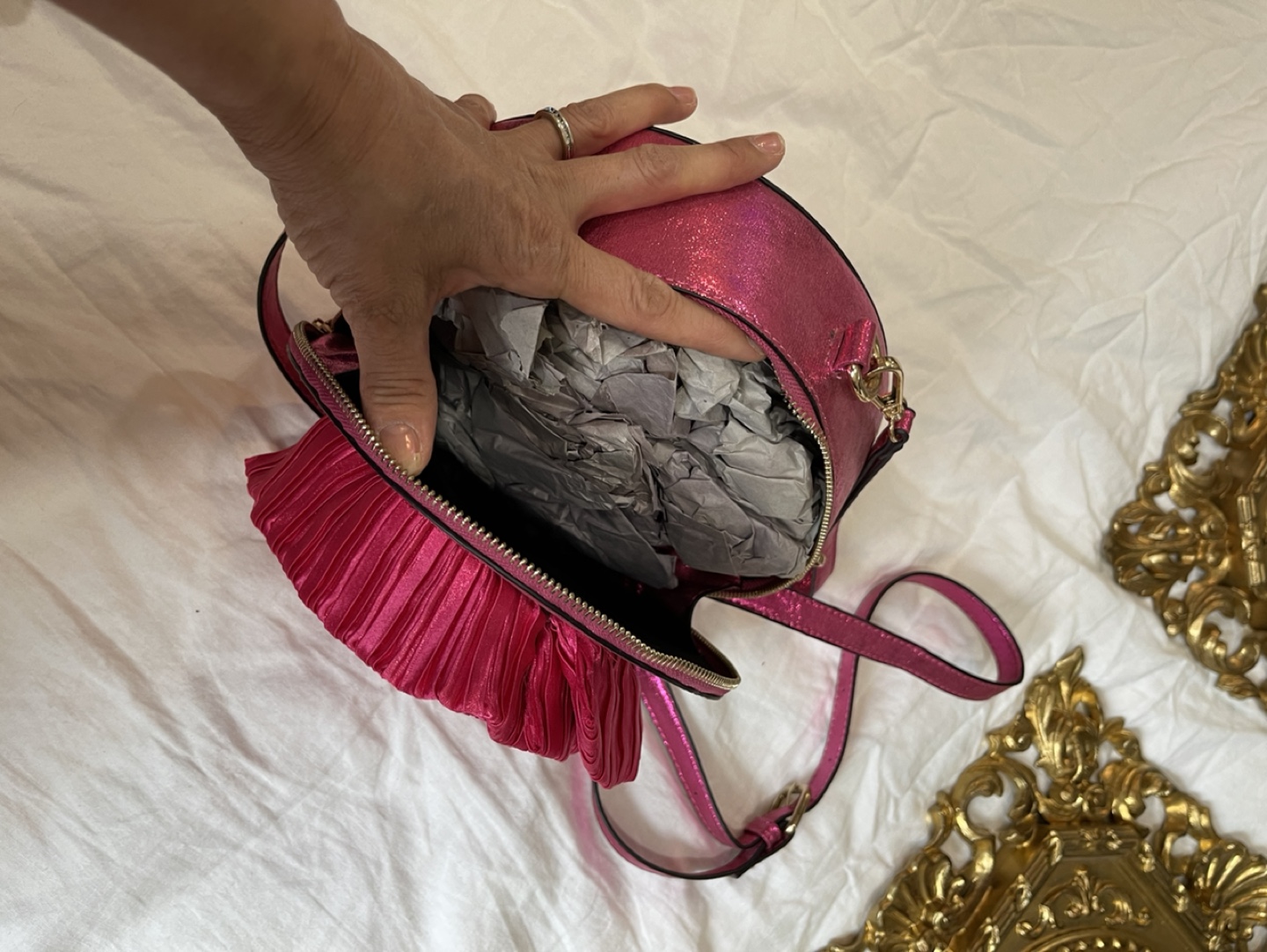 Pink Circle Bag with Flower  #ThriftyPicks - photo 2