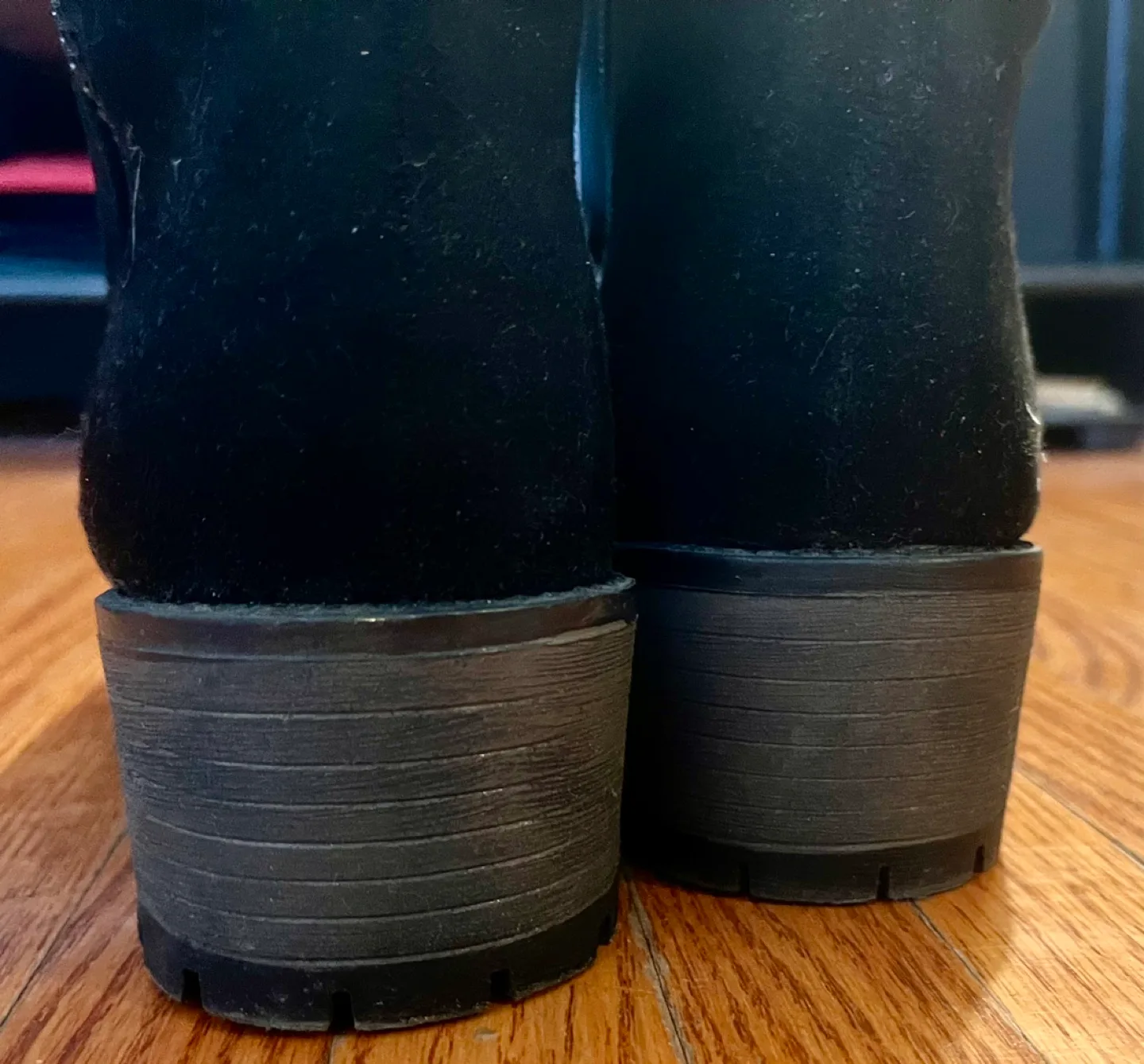 Black Suede Ankle Boots with Zipper image indicator(7)