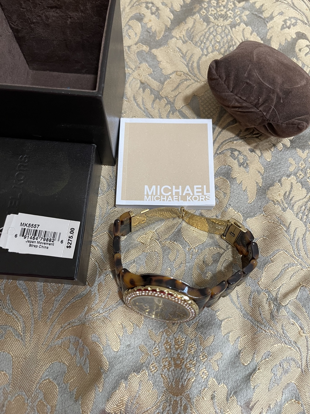 Michael Kors MK5587  Tortoise Shell Crystal Watch #ThriftyPicks - photo 3