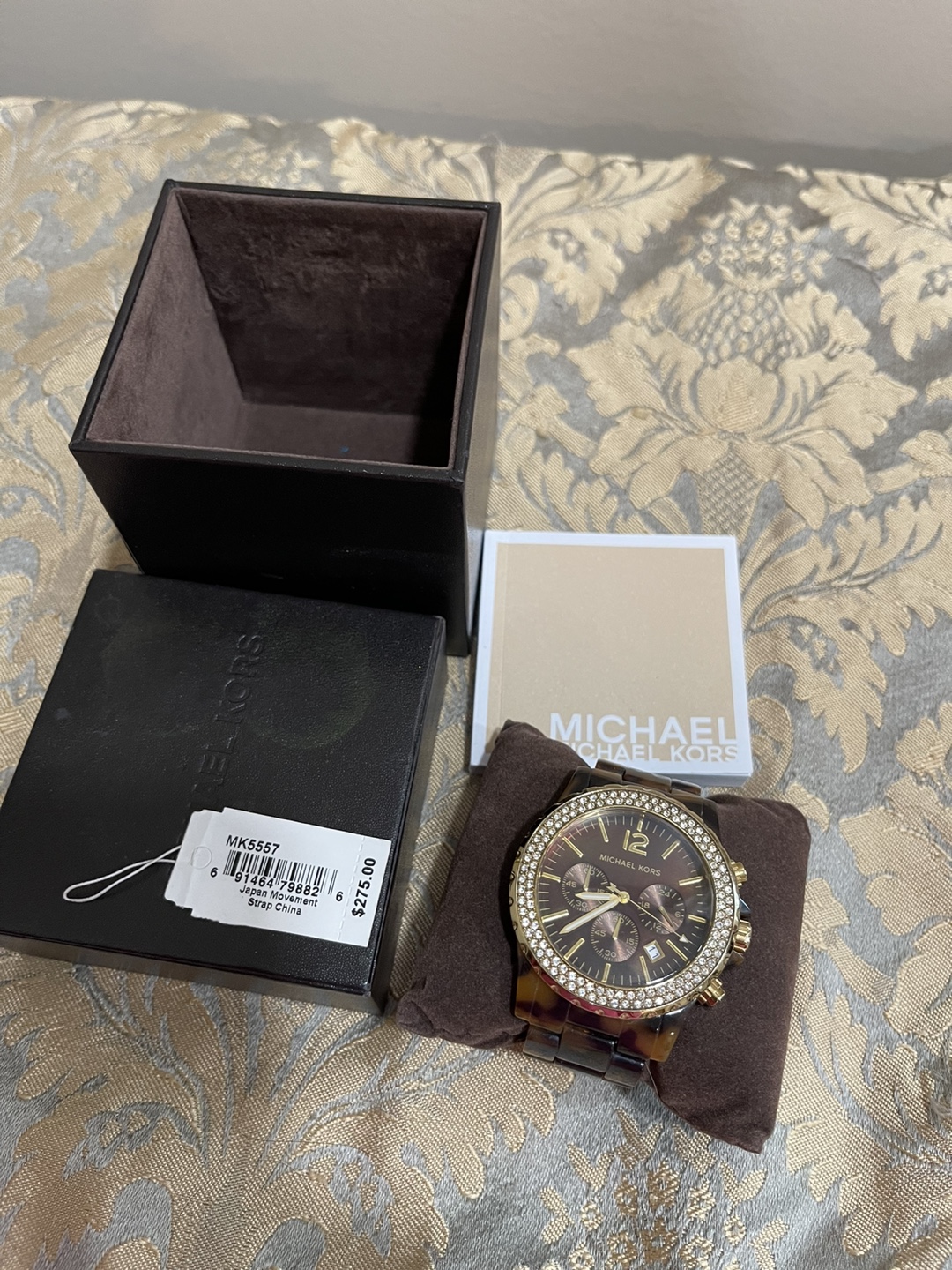 Michael Kors MK5587  Tortoise Shell Crystal Watch #ThriftyPicks