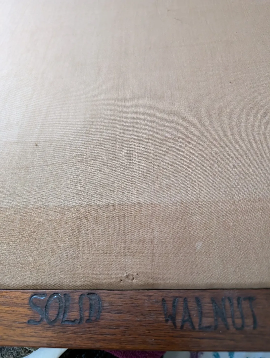 Vintage Needlepoint Solid Walnut Fireplace Screen image indicator(3)