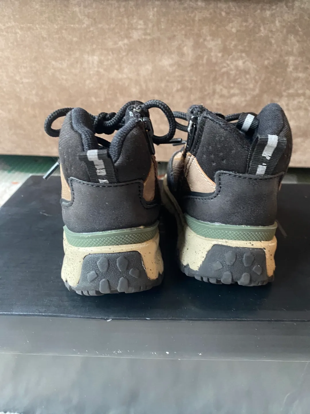 Zara baby Brown and Black Hiking Boots #thriftypicks image indicator(3)