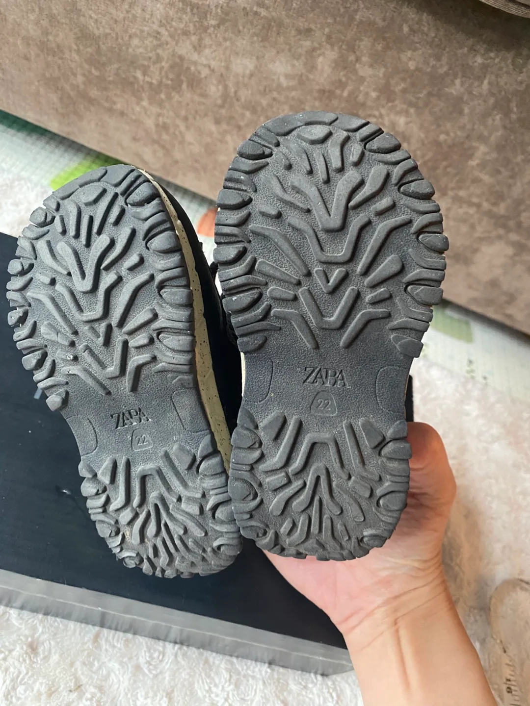 Zara baby Brown and Black Hiking Boots #thriftypicks image indicator(6)