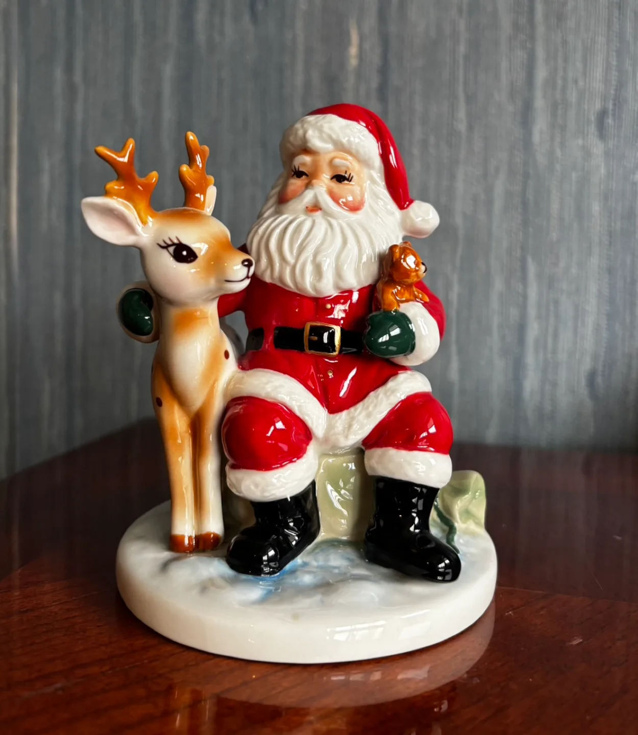 Royal Doulton Santa and Reindeer Figurine thumbnail