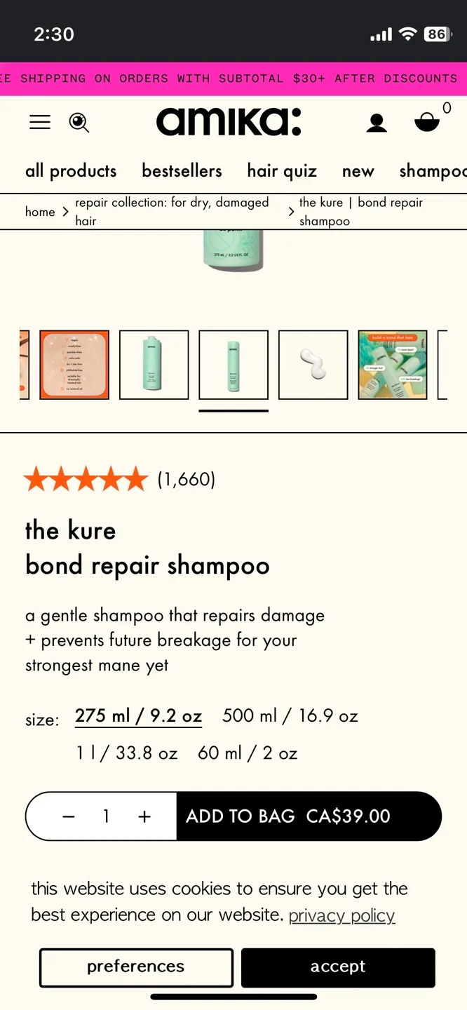 $80 Value Vegan 🐰 Repair Shampoo & Conditioner Set image indicator(4)