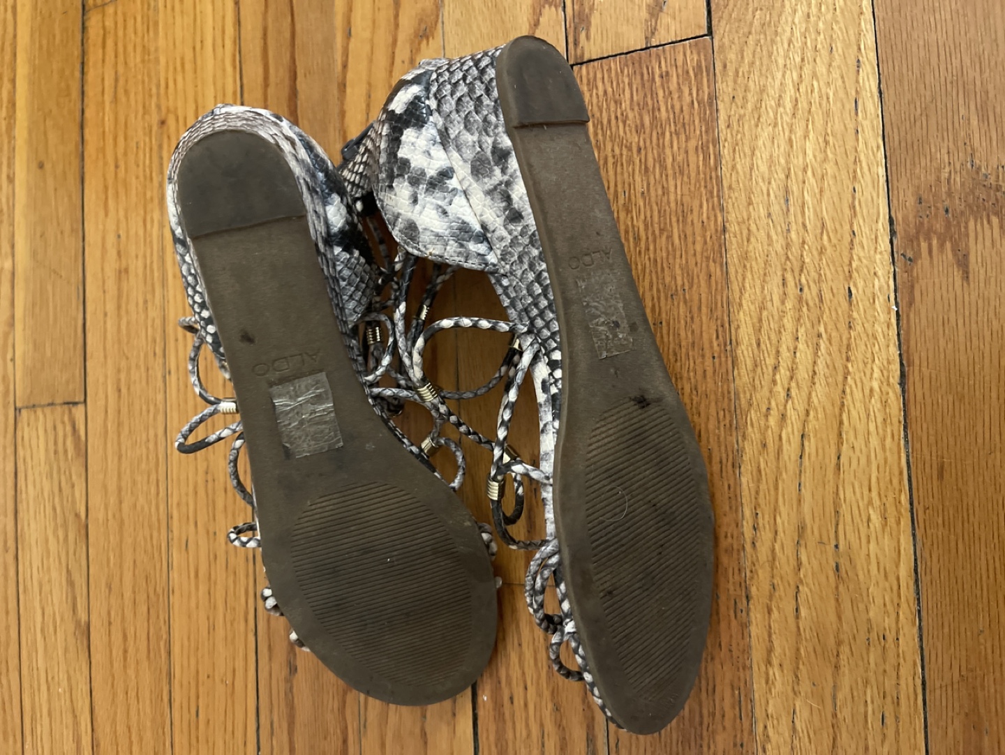 Aldo Snake Print Gladiator Sandals  #ThriftyPicks - photo 4