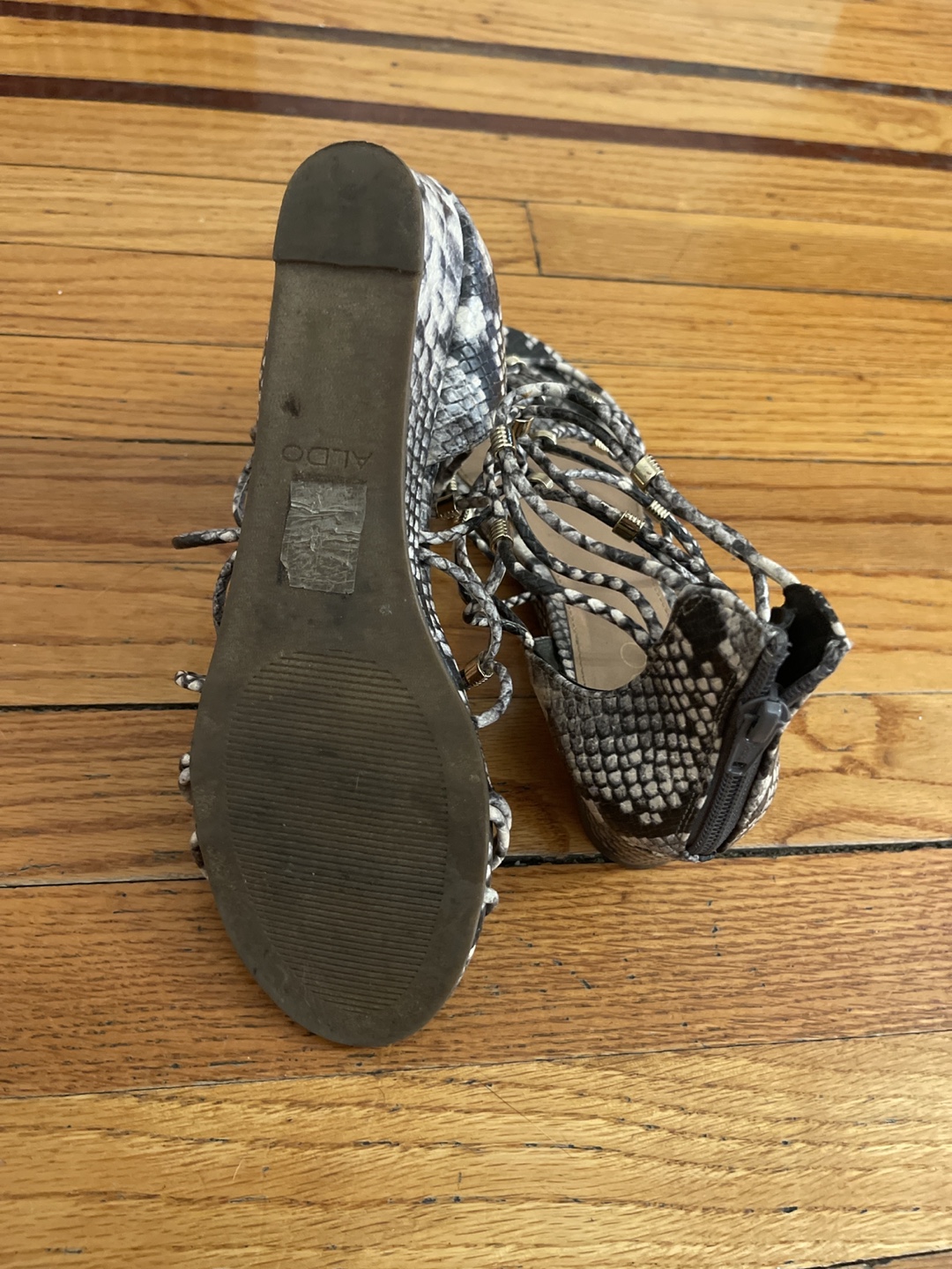 Aldo Snake Print Gladiator Sandals  #ThriftyPicks - photo 2