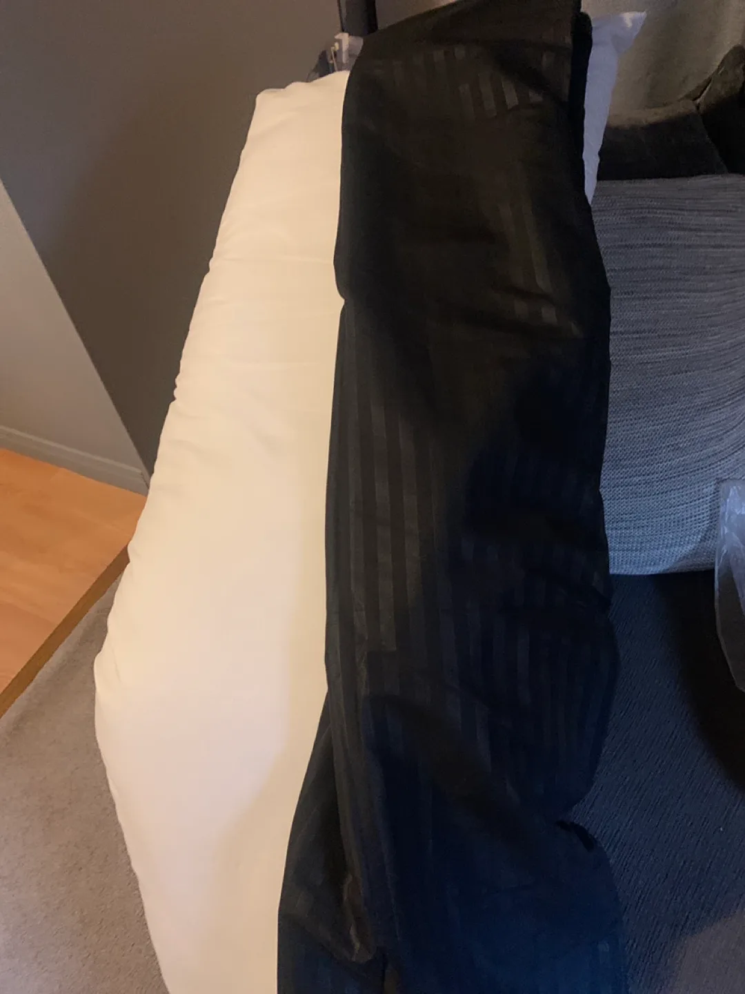 Body pillow with black satan cover thumbnail