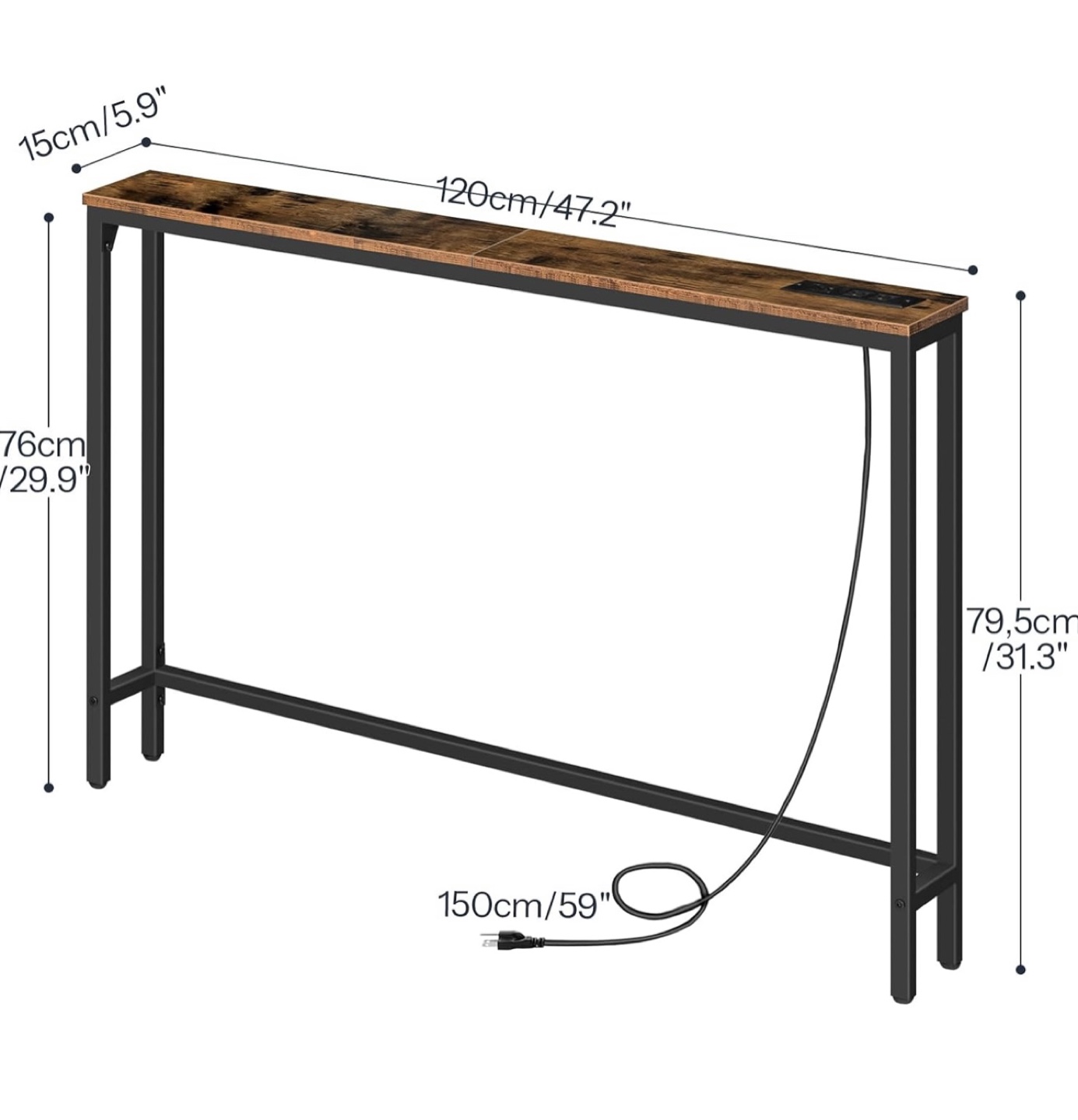 Console Table with Outlets