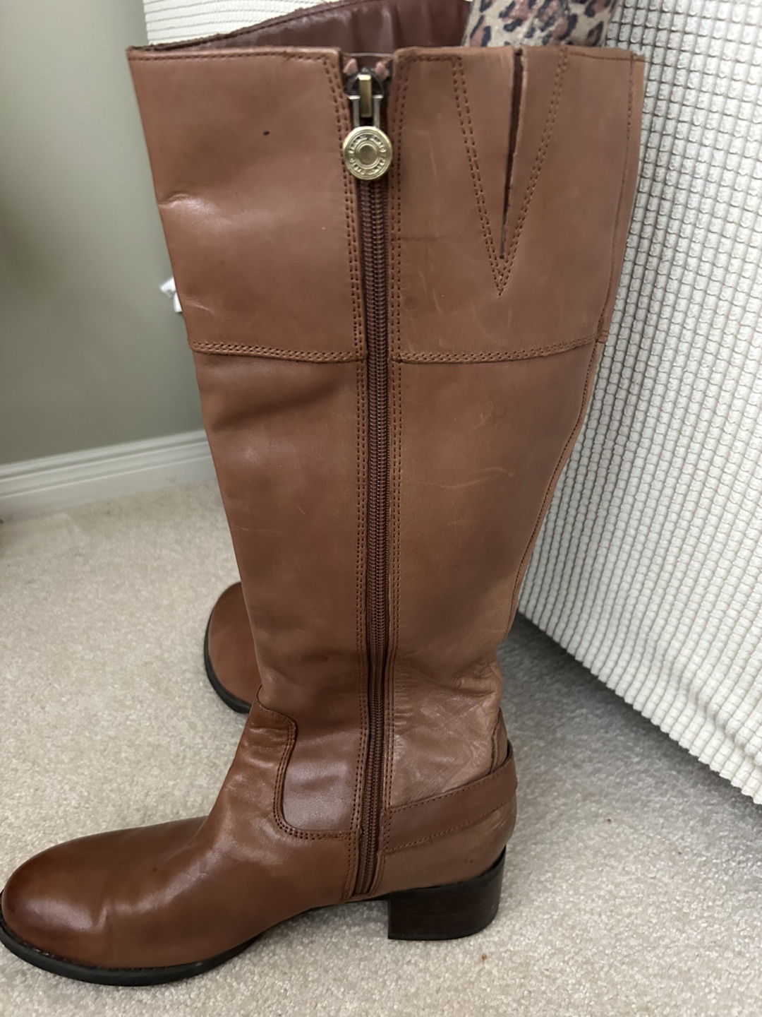Franco Sarto Brown Leather Knee High Boots - photo 3
