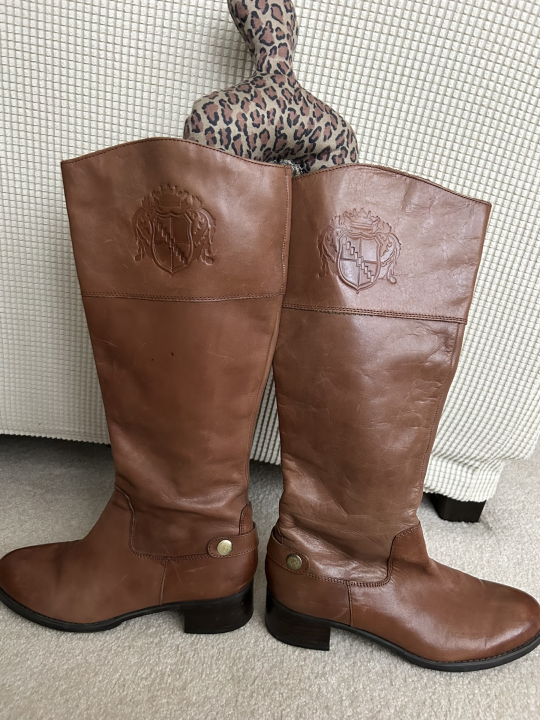 Franco Sarto Brown Leather Knee High Boots