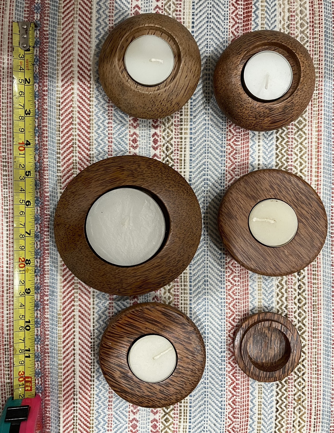 Wooden candle holders - photo 2