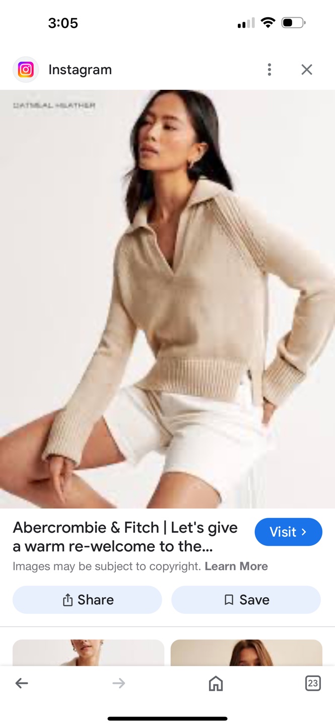 Abercrombie & Fitch Notch Neck Sweater
