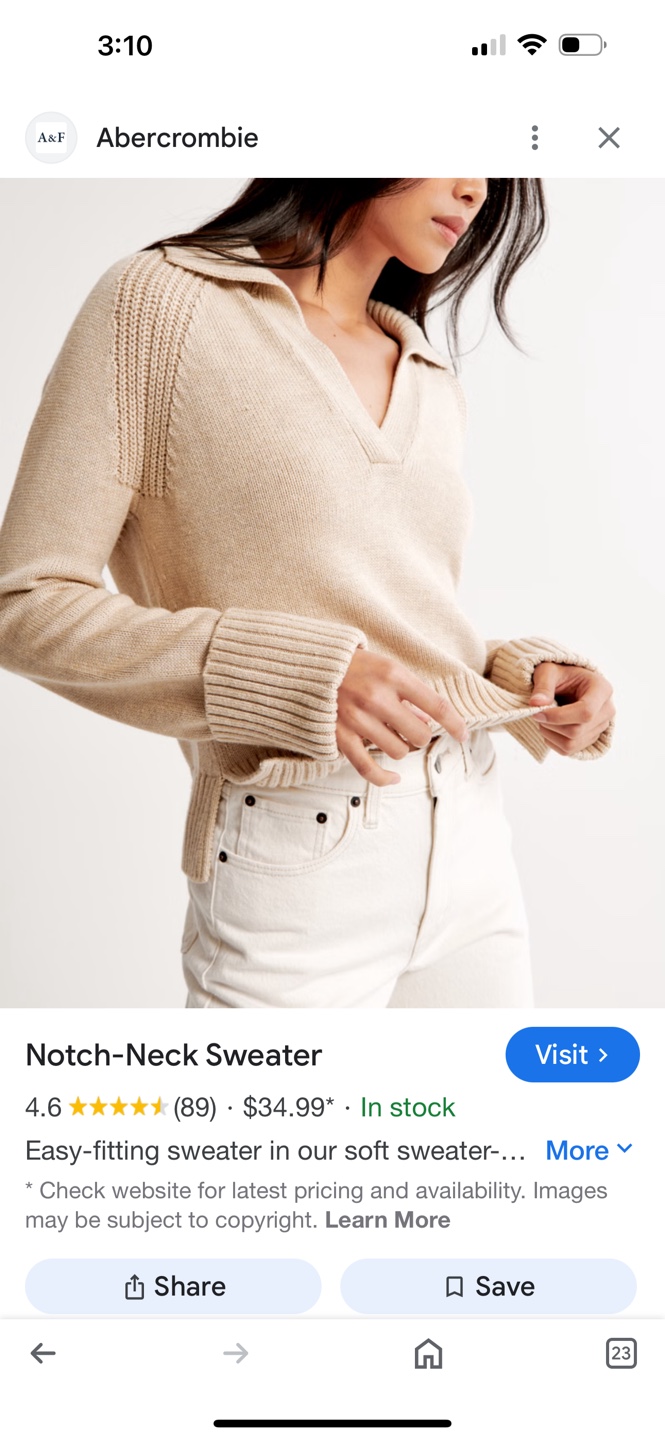 Abercrombie & Fitch Notch Neck Sweater - photo 2