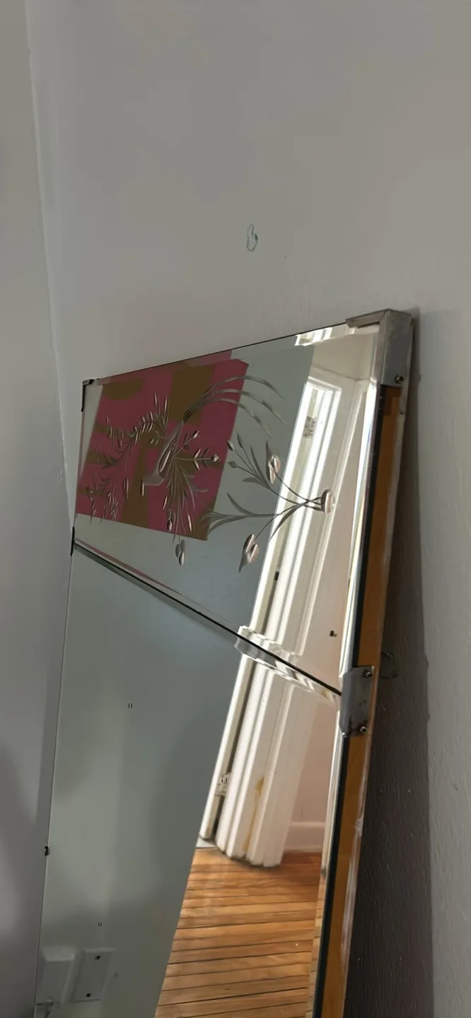 Vintage Etched Mirror. Very large. image indicator(5)