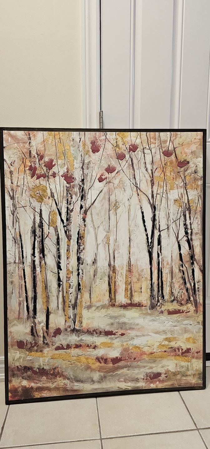 Framed Acrylic Wall Art on Canvas W31" X H41"