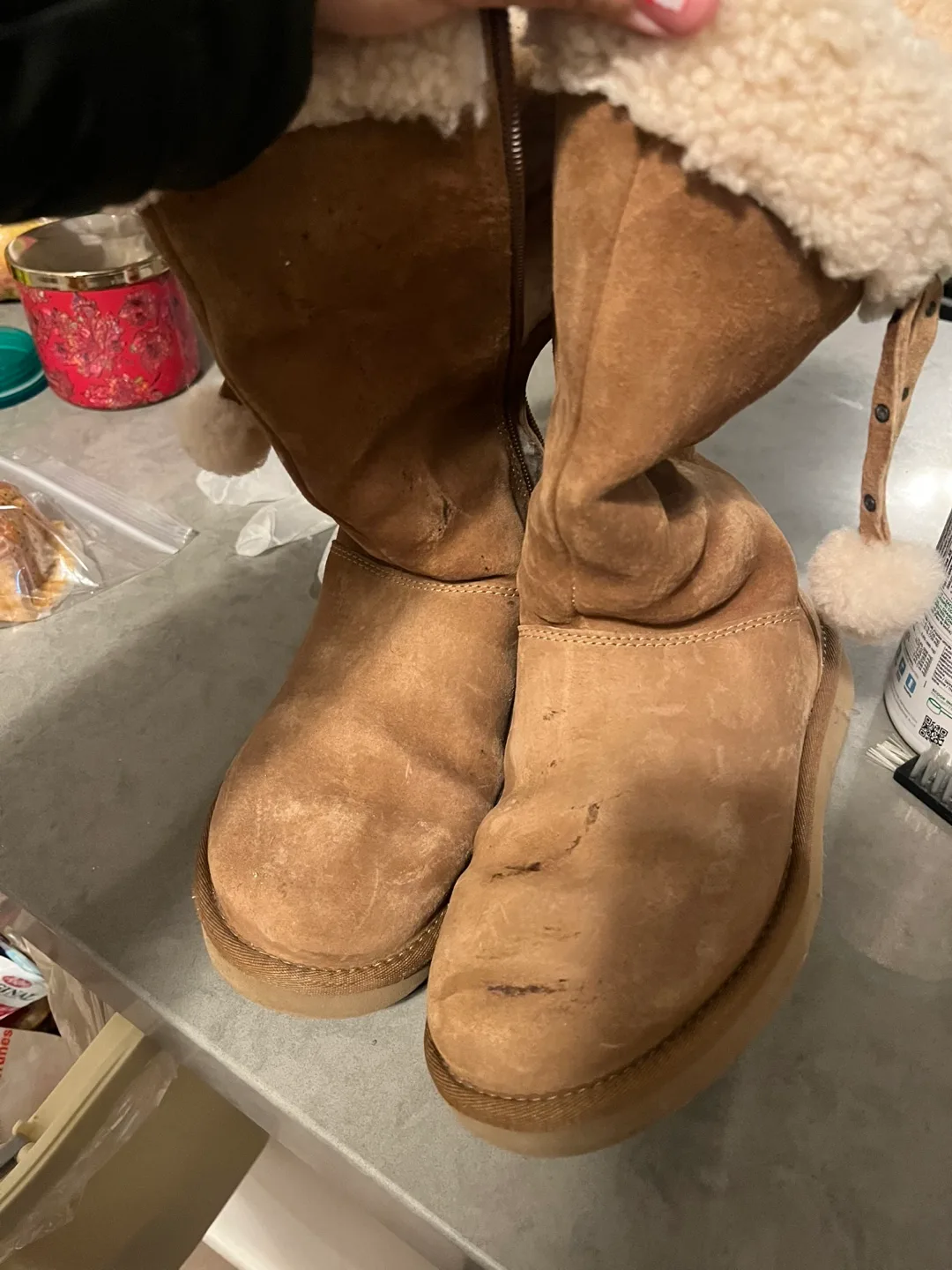 UGG Brown Suede Boots kids image indicator(3)
