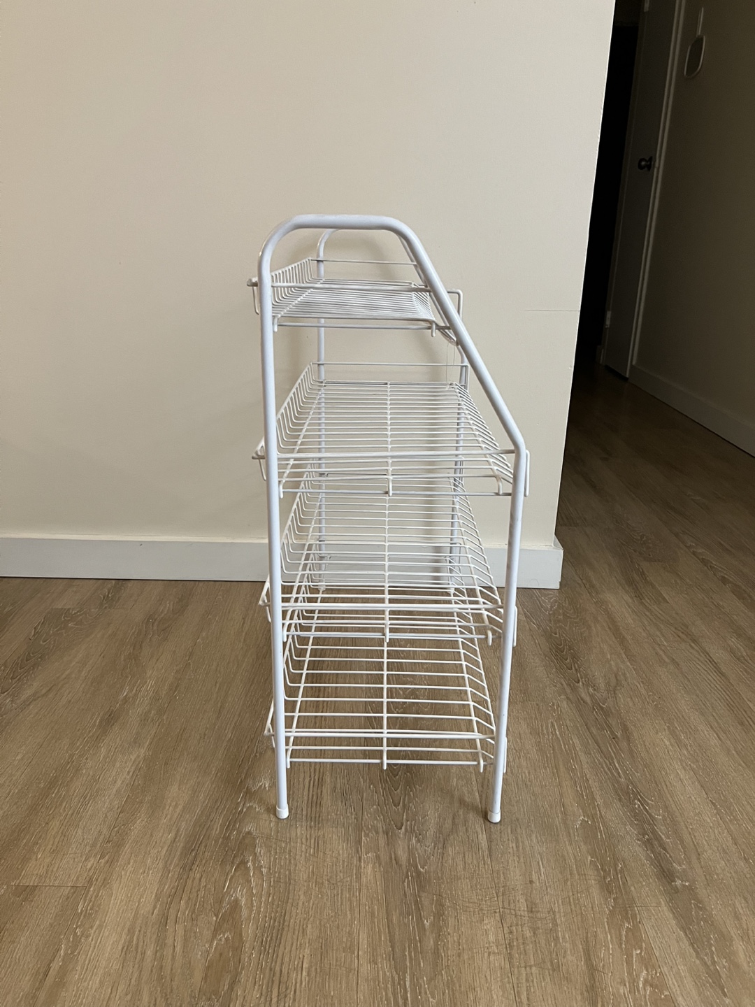 White Metal Shoe Rack - photo 2