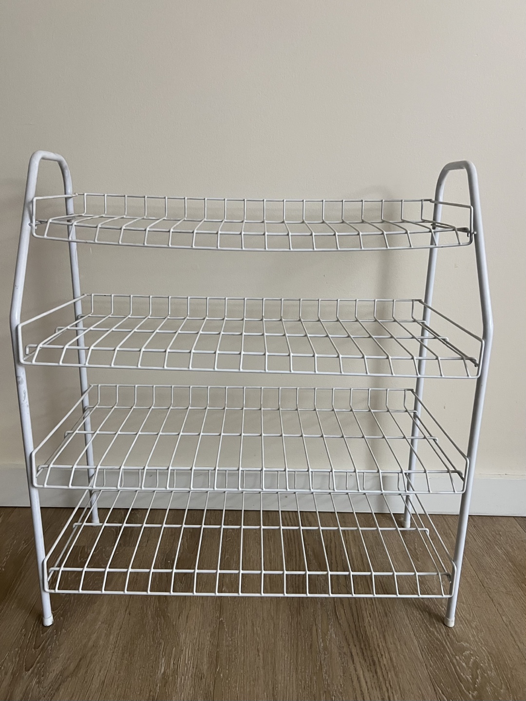 White Metal Shoe Rack