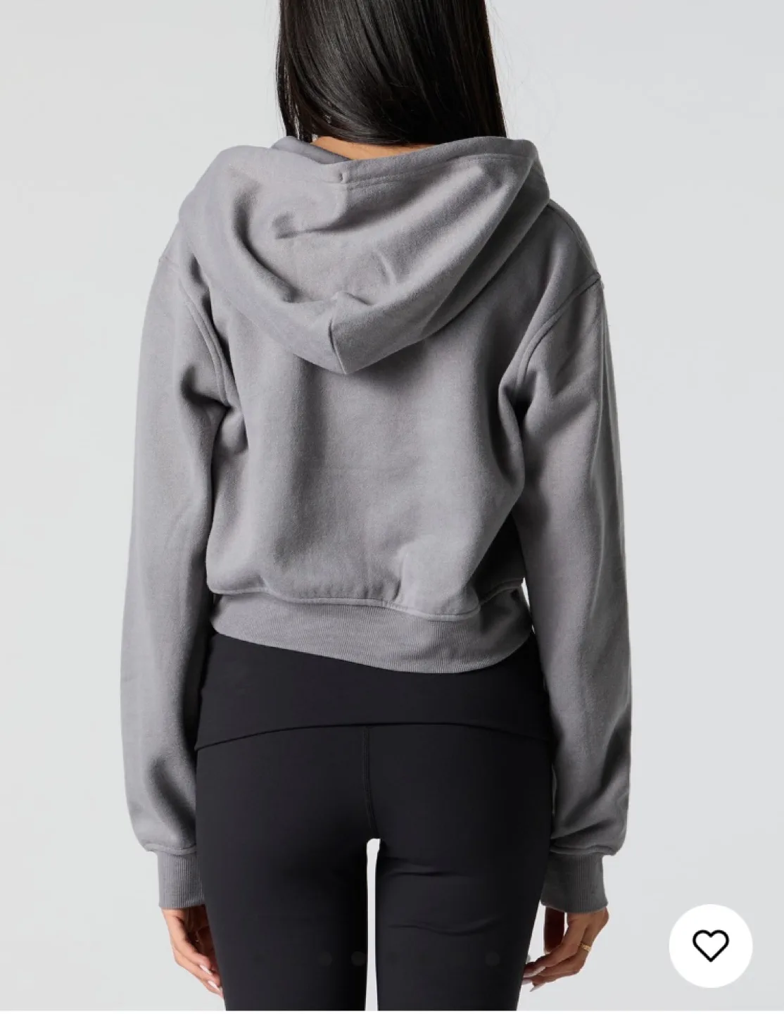 Never worn!!Women's Grey Crop Zip Up Hoodie image indicator(3)