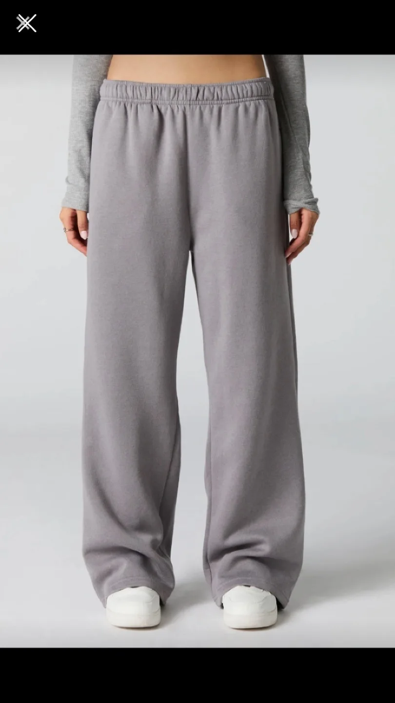 Grey Wide Leg Sweatpants***never worn image indicator(2)