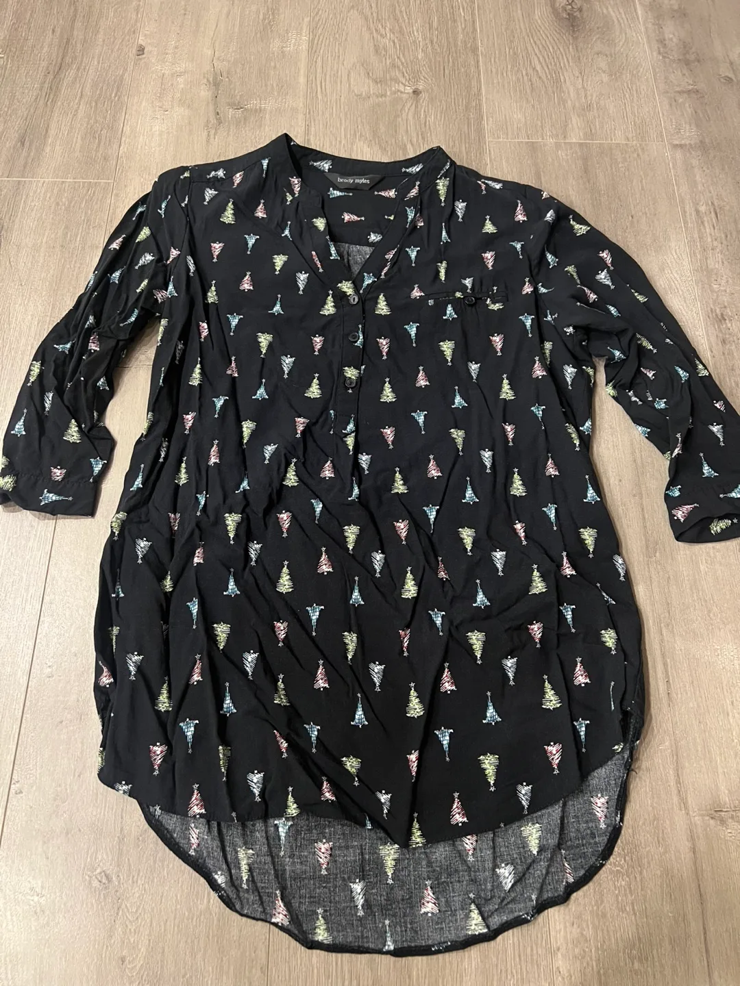 Brody Miles Christmas Tree Print Blouse XS image indicator(2)