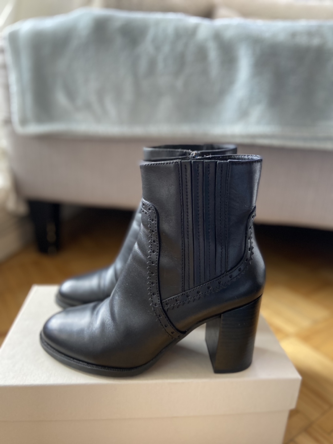 Geox Black Leather Ankle Boots - photo 2