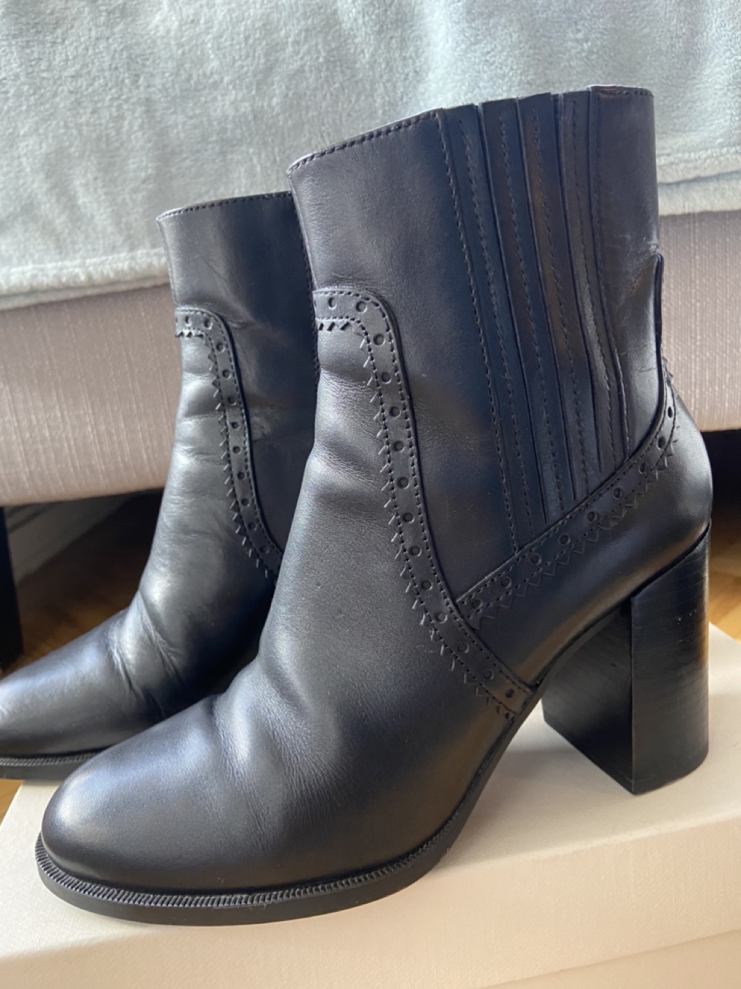 Geox Black Leather Ankle Boots - photo 3